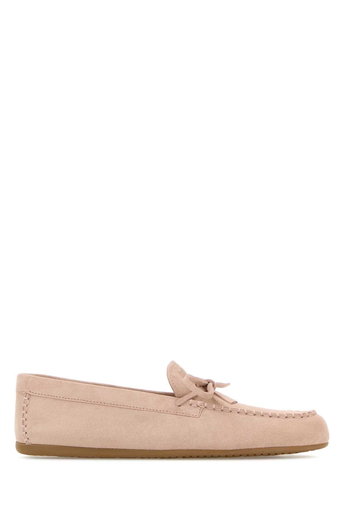 Miu Miu Pink Suede Loafers Size US 6 / IT 36 - 1 Thumbnail