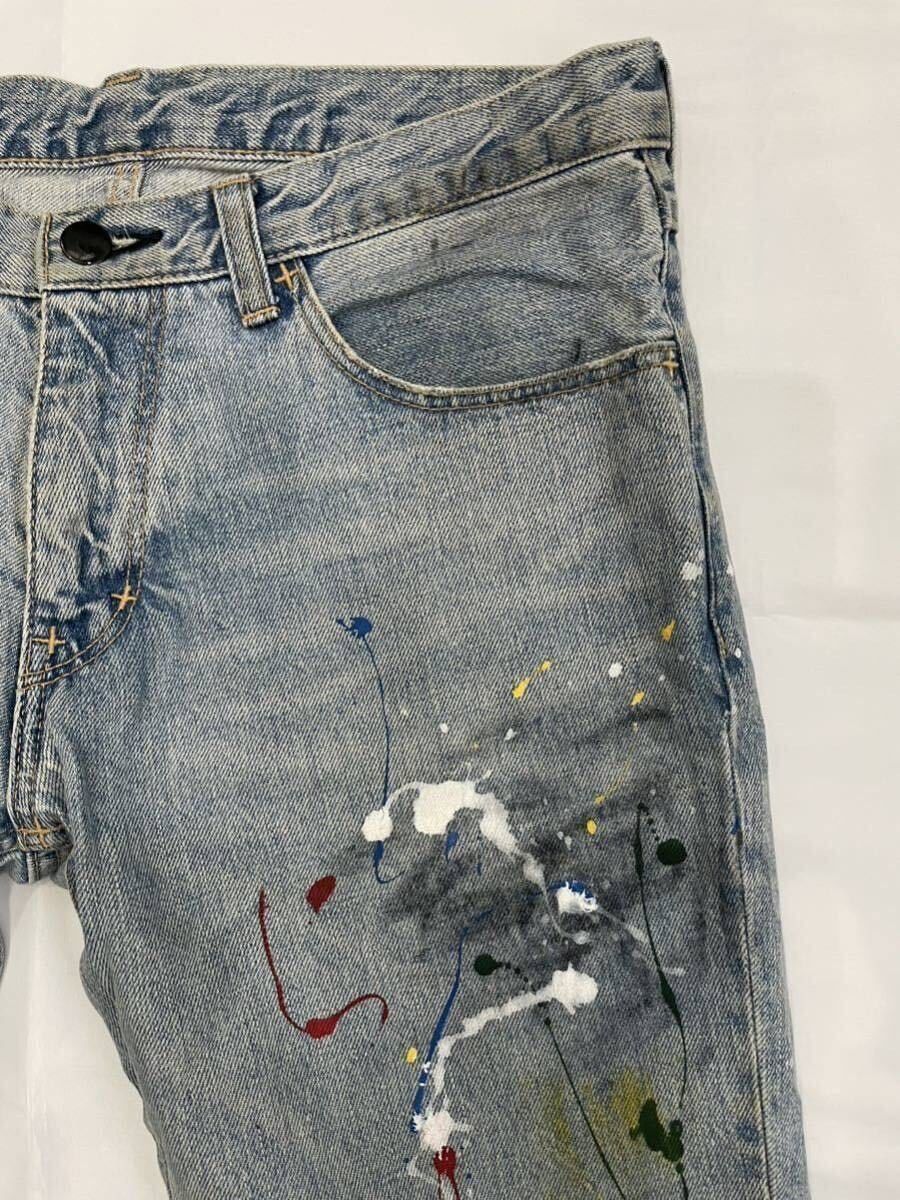 Number (N)ine NUMBER (N)INE 06ss Guns Ara Paint Denim Blue US 28 Size US 28 / EU 44 - 3 Thumbnail