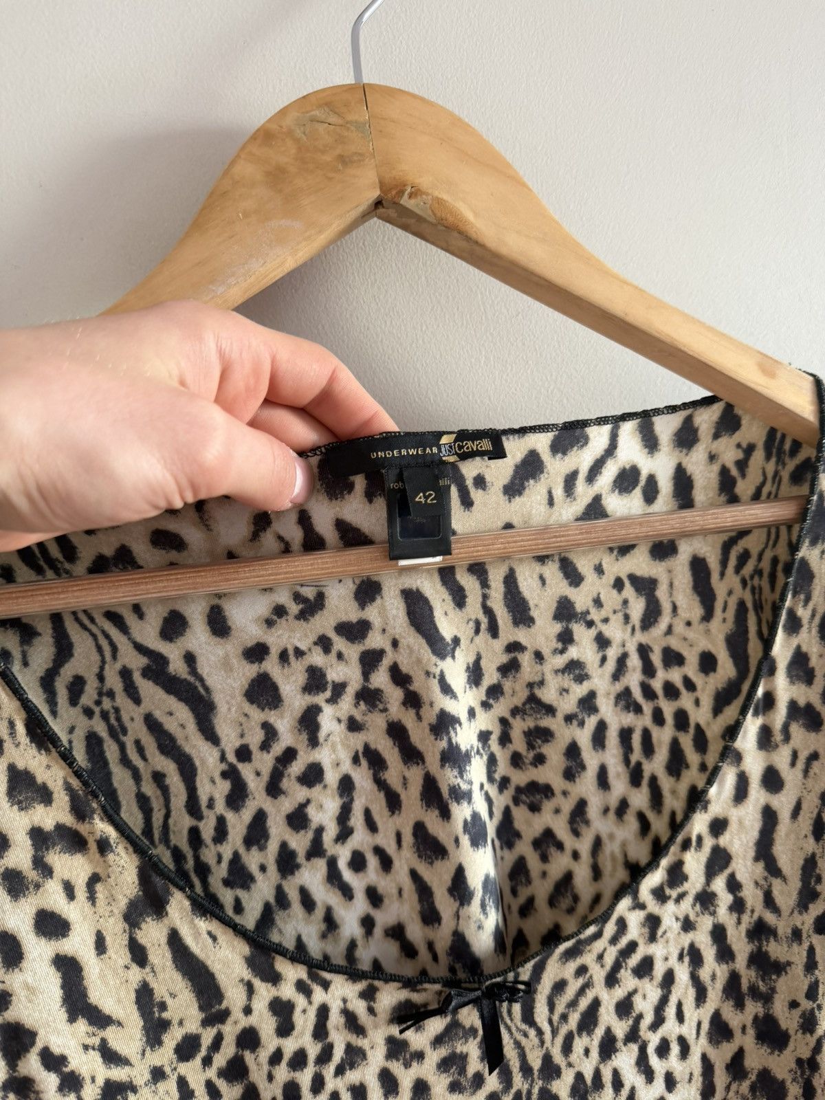 Just Cavalli Just Cavalli Y2K Leopard Print Mesh Long Sleeve Top Size M / US 6-8 / IT 42-44 - 3 Thumbnail