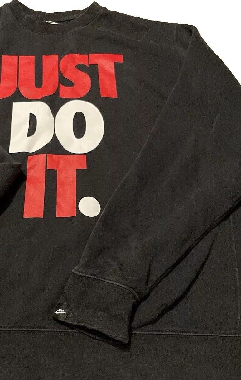 Nike × Vintage Nike Just Do It Logo Men’s Black Red White Crewneck Sweater Size US XL / EU 56 / 4 - 5 Thumbnail