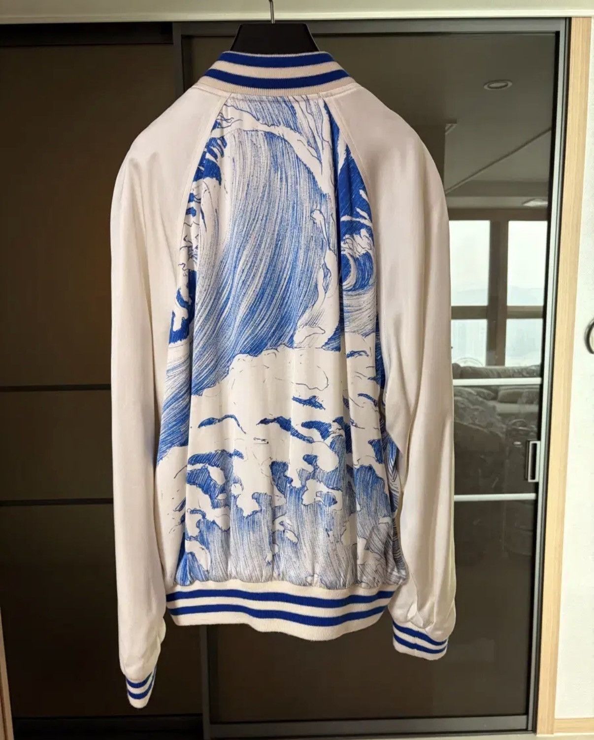 Celine Celine 24SS wave printing silk souvenir varsity jacket sz46 Size US S / EU 44-46 / 1 - 2 Thumbnail