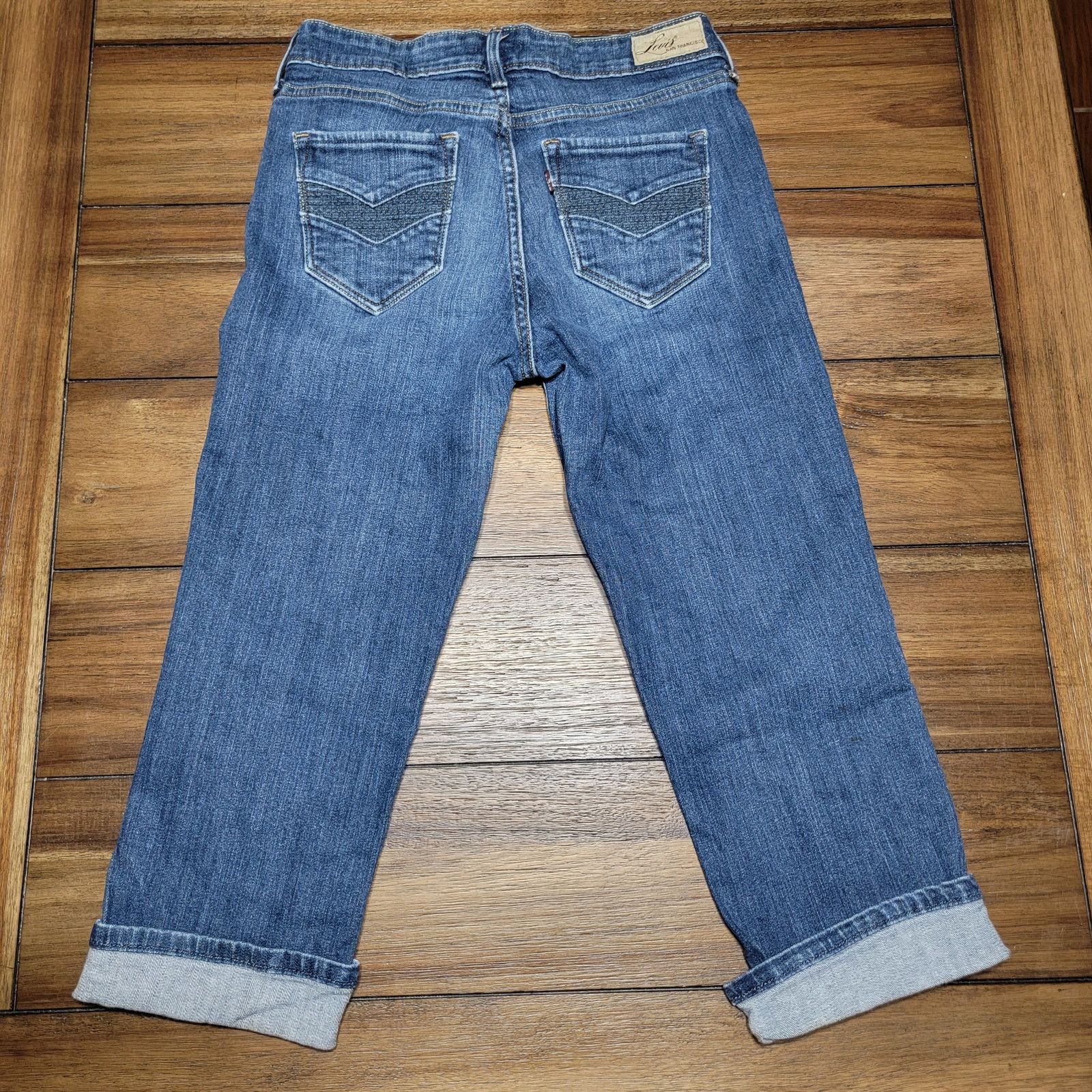 Levi's Levis Classic Denim Demi Curve Capris - Size 6 / 28 Size 28" / US 6 / IT 42 - 3 Thumbnail