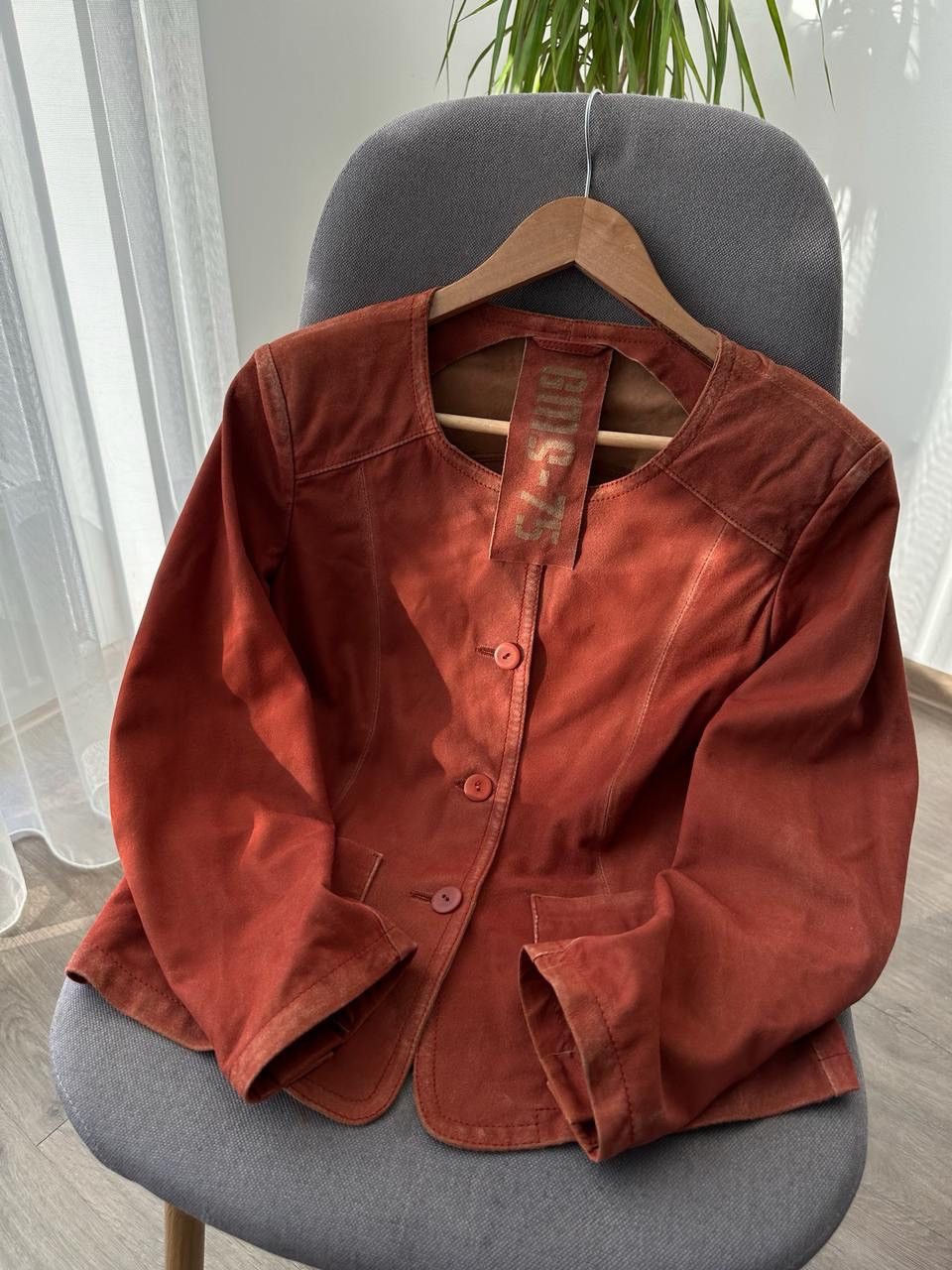 Japanese Brand × Vintage Vintage GMS-75 Red Leather W's Jacket Size S / US 4 / IT 40 - 14 Thumbnail