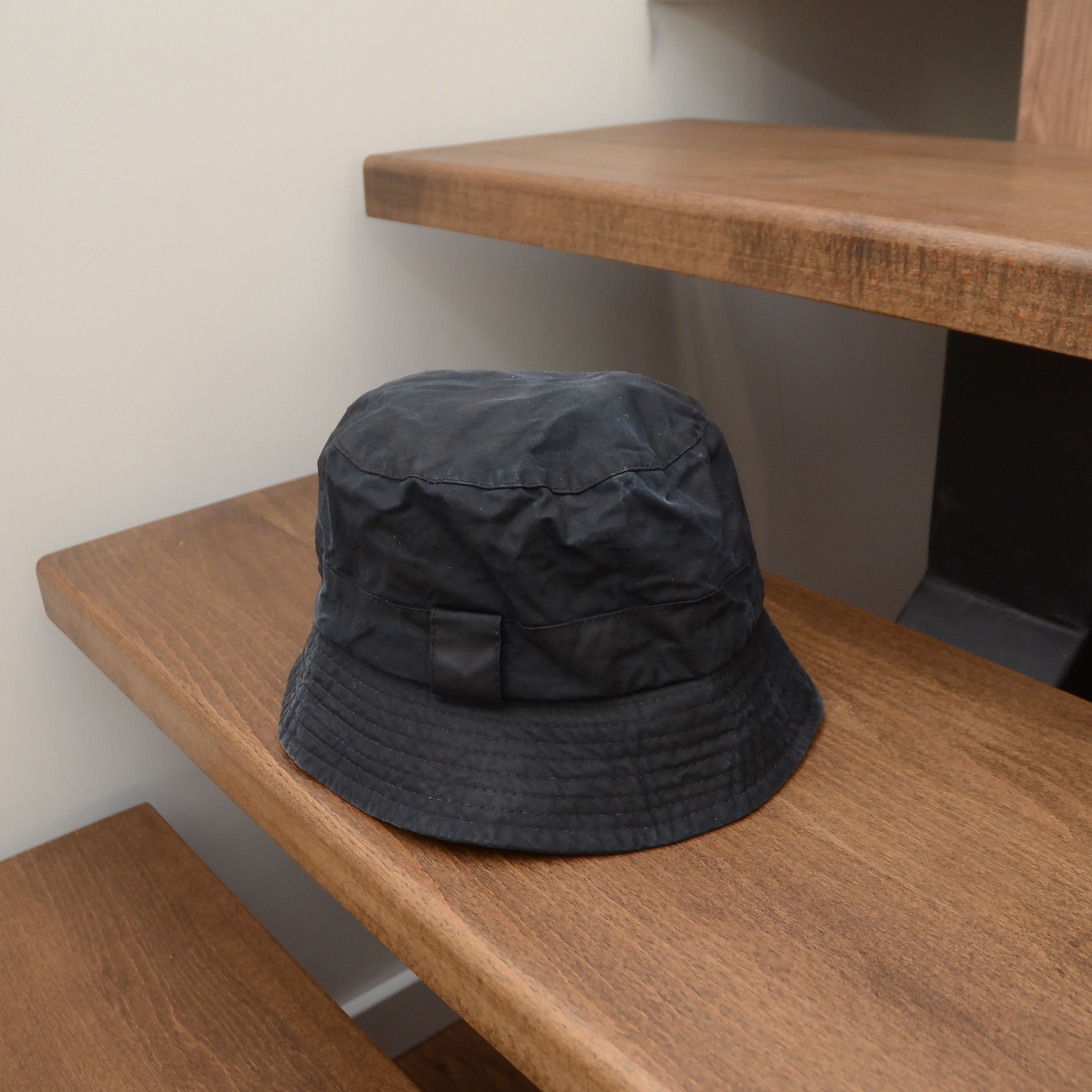 Barbour Vintage Barbour Bucket Panama Hat Wax Dark Blue Size ONE SIZE - 4 Thumbnail