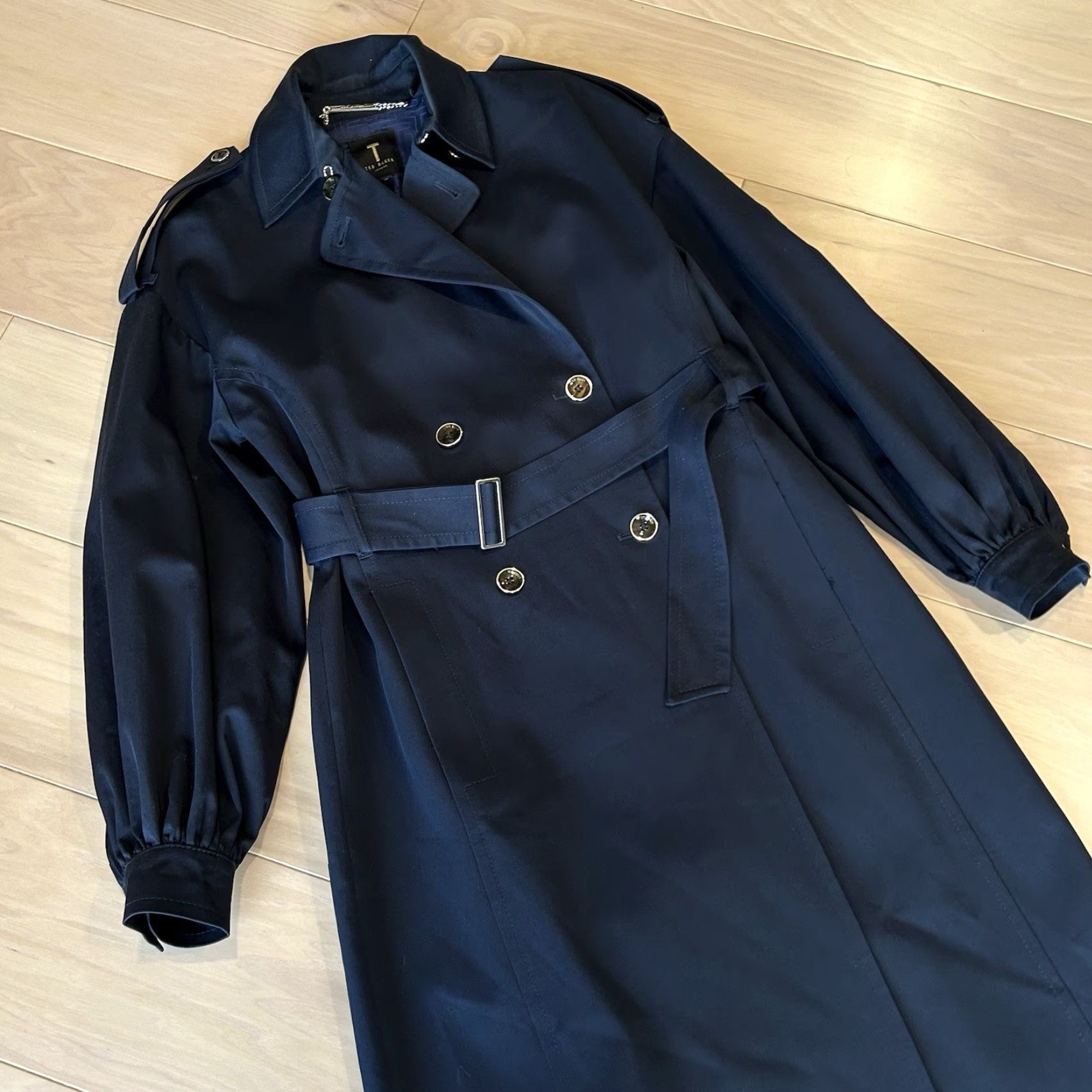 Ted Baker Ted Baker London Lightweight Belted Trench Coat Navy Blue Women’s 2 Coat for Women Trench Coat Vintage No Size XS / US 0-2 / IT 36-38 - 2 Thumbnail