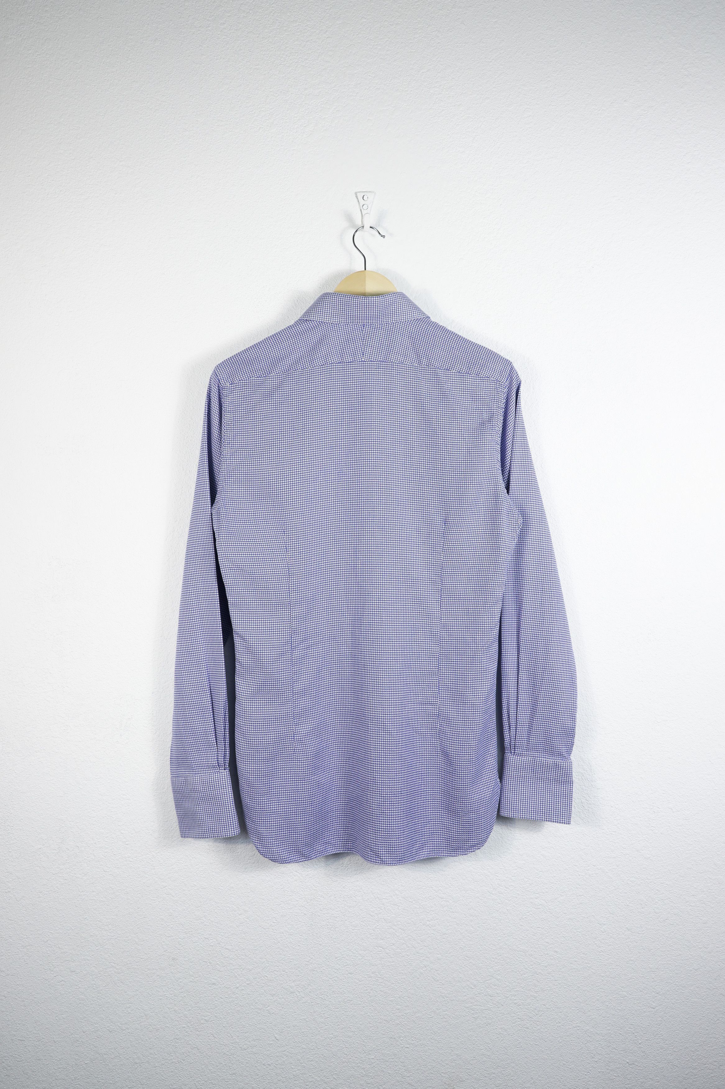 Tom Ford Tom Ford Blue White Knit Cotton Dress Formal Shirt 39 Size US M / EU 48-50 / 2 - 9 Thumbnail