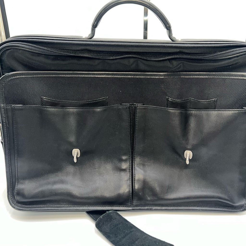 Coach COACH PRESCOTT 90s Vintage BLACK LEATHER LAPTOP BRIEFCASE MESSENGER BAG WITH COA Size ONE SIZE - 13 Thumbnail