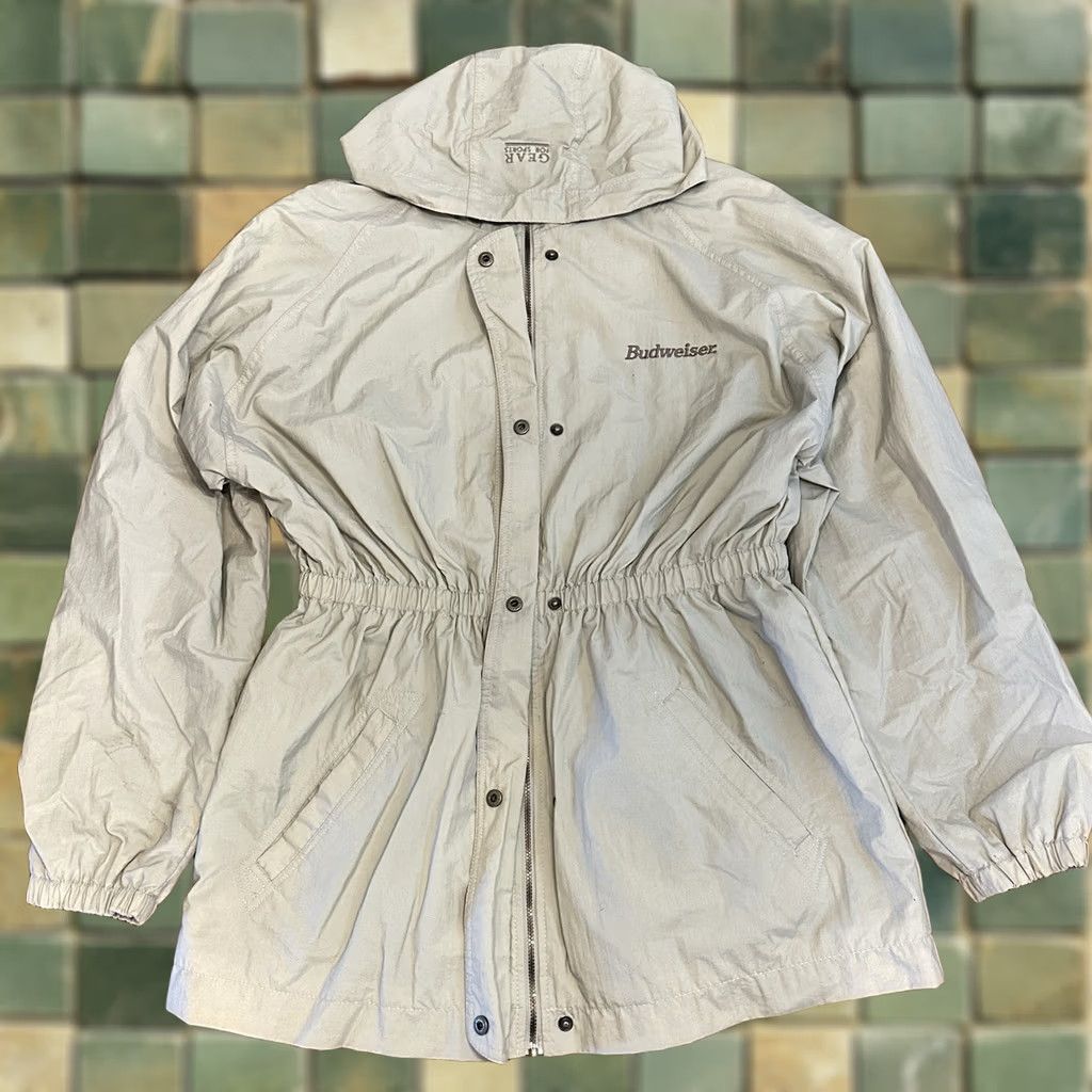 Budweiser VINTAGE Budweiser Windbreaker Jacket Medium Women’s Cinch Full Zip Size M / US 6-8 / IT 42-44 - 1 Thumbnail
