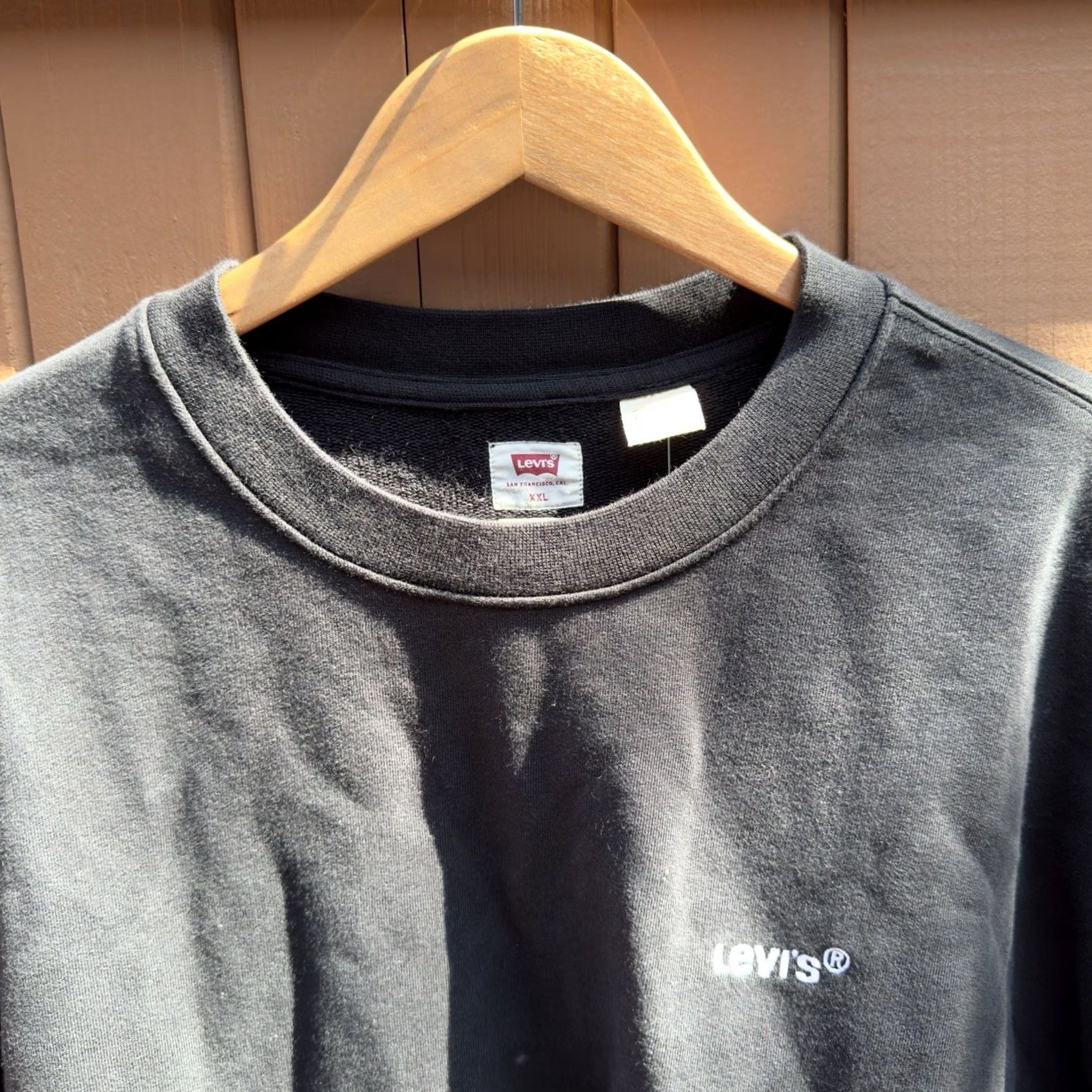 Levi's Levi's Black Crew Neck Sweatshirt Men 2XL Regular Pullover Knit Cotton Logo 90s Classic Size US XL / EU 56 / 4 - 2 Thumbnail