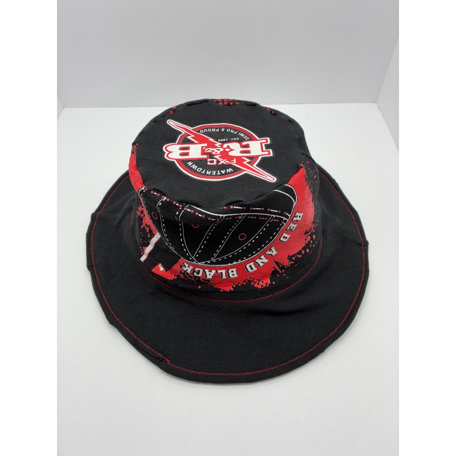 Other Upcycled Bucket Hat – Large (23") – Red & Black Graphic Size ONE SIZE - 11 Thumbnail