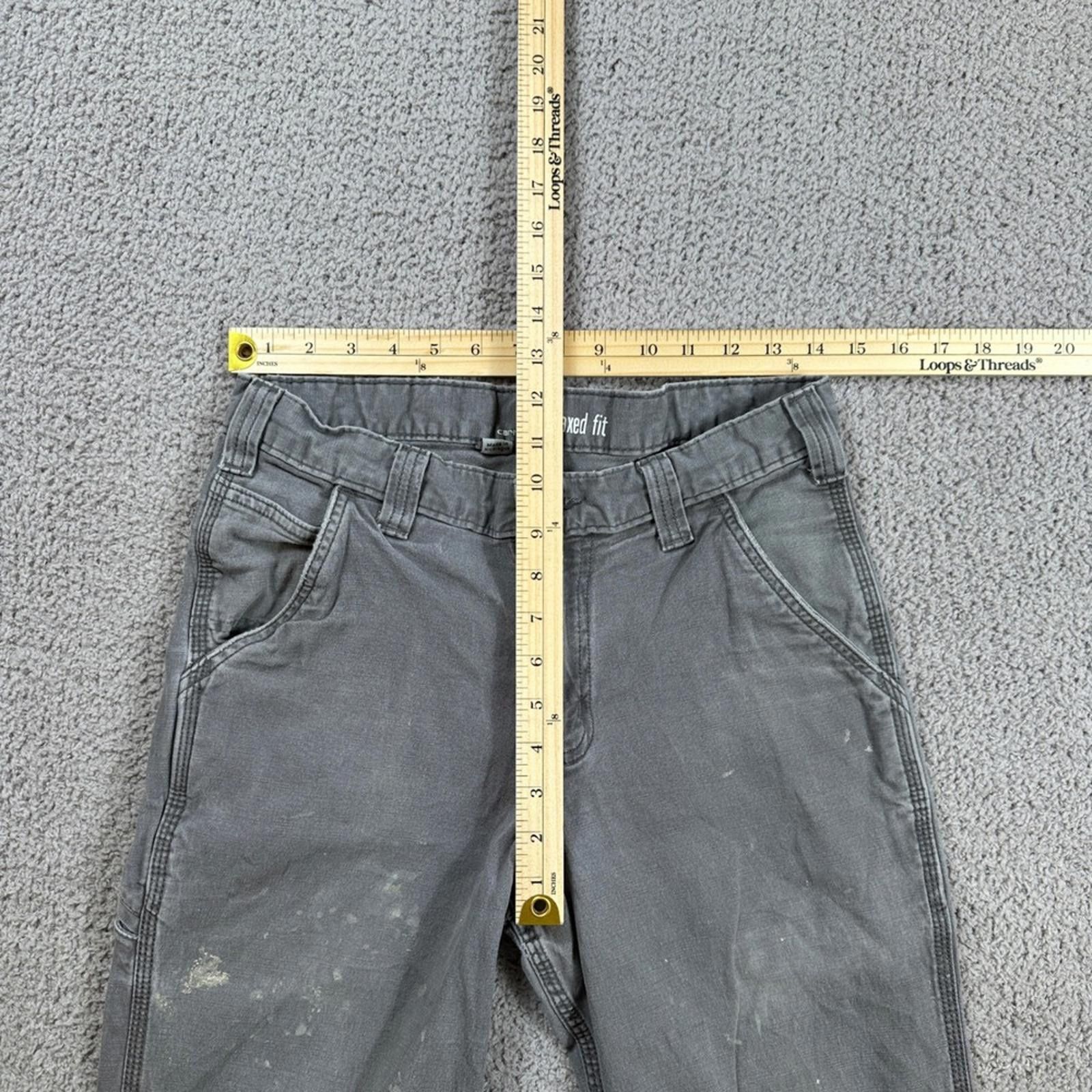 Carhartt Carhartt Relaxed Fit Carpenter Pants Men Gray 31x28 Workwear Size US 31 - 3 Thumbnail