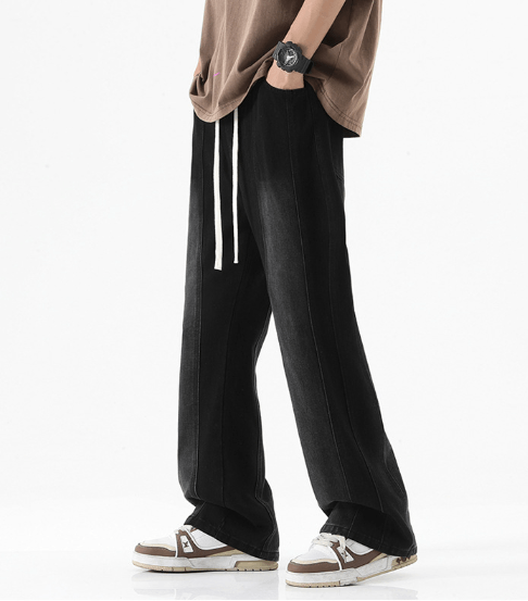 Japanese Brand × Jean Retro slim drawstring high street bootcut jeans Size US 32 / EU 48 - 2 Thumbnail