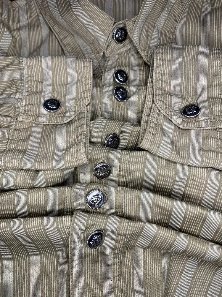 Versace Versace jeans couture oversized striped button down shirt Size US L / EU 52-54 / 3 - 8 Thumbnail