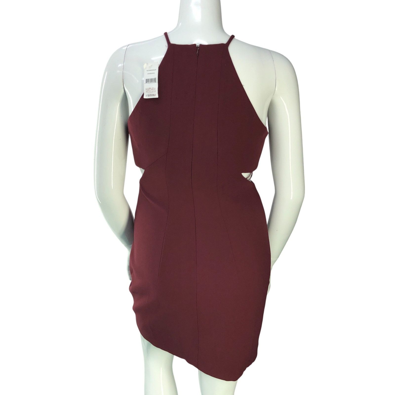 INTERMIX Intermix Sz L Dress Kirby Fitted Cut Out Shift Burgundy NEW Size L / US 10 / IT 46 - 7 Thumbnail