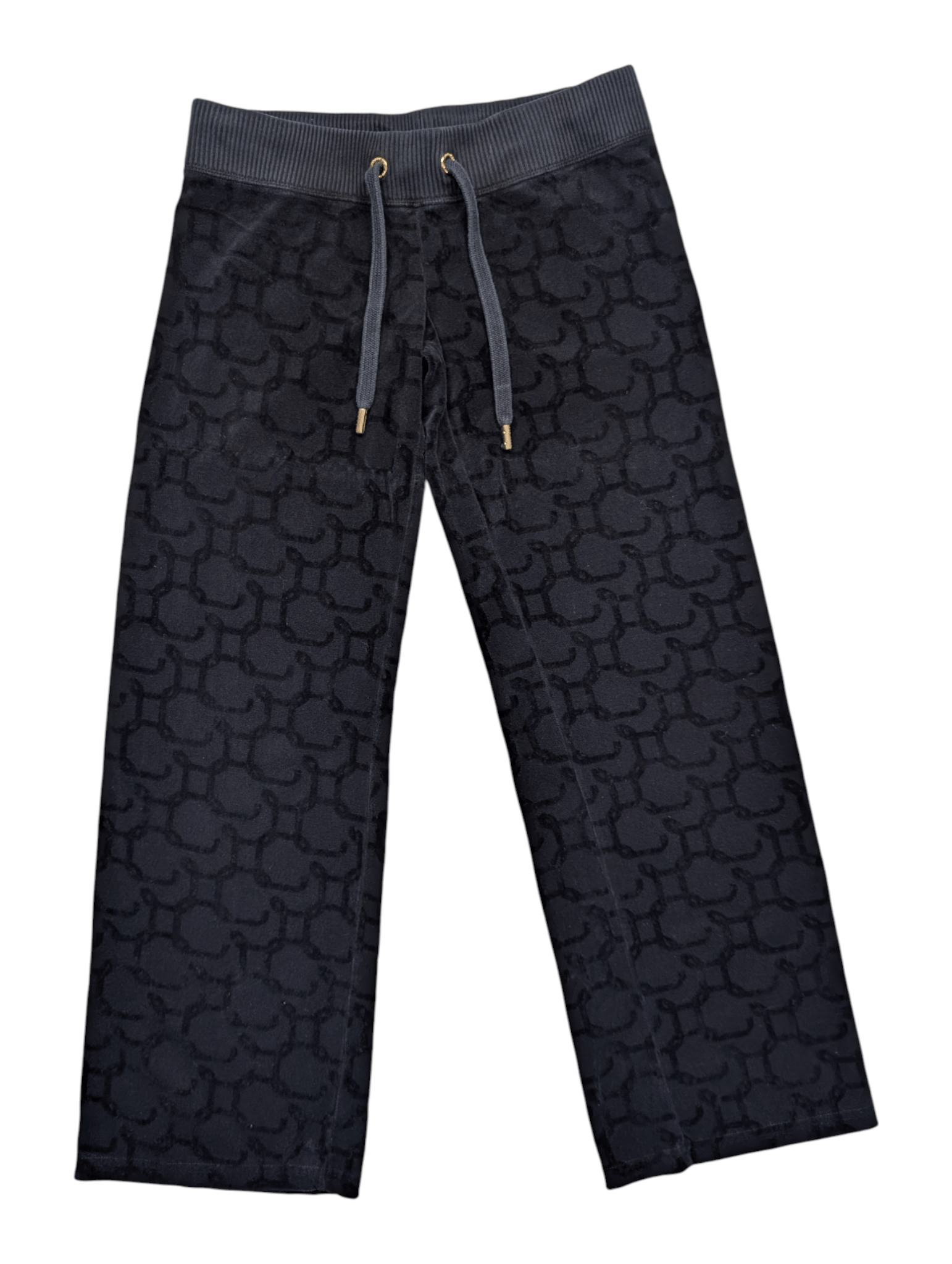 Juicy Couture Juicy Couture Black Monogram Jumper Pants Size 27" / US 4 / IT 40 - 1 Thumbnail