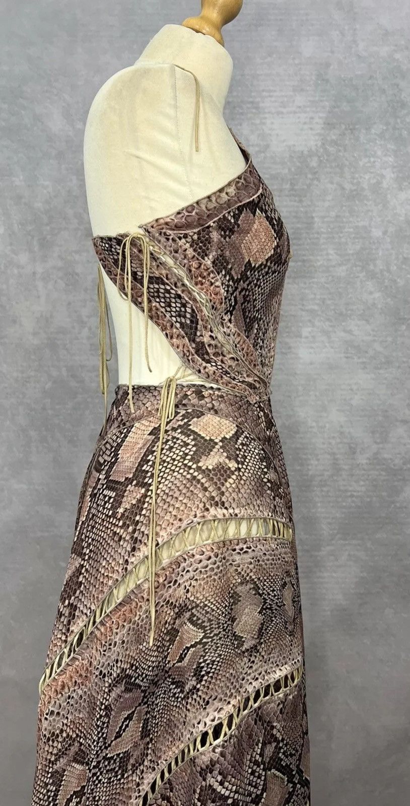Roberto Cavalli Roberto Cavalli SS11 snakeskin lace up gown Size S / US 4 / IT 40 - 8 Thumbnail