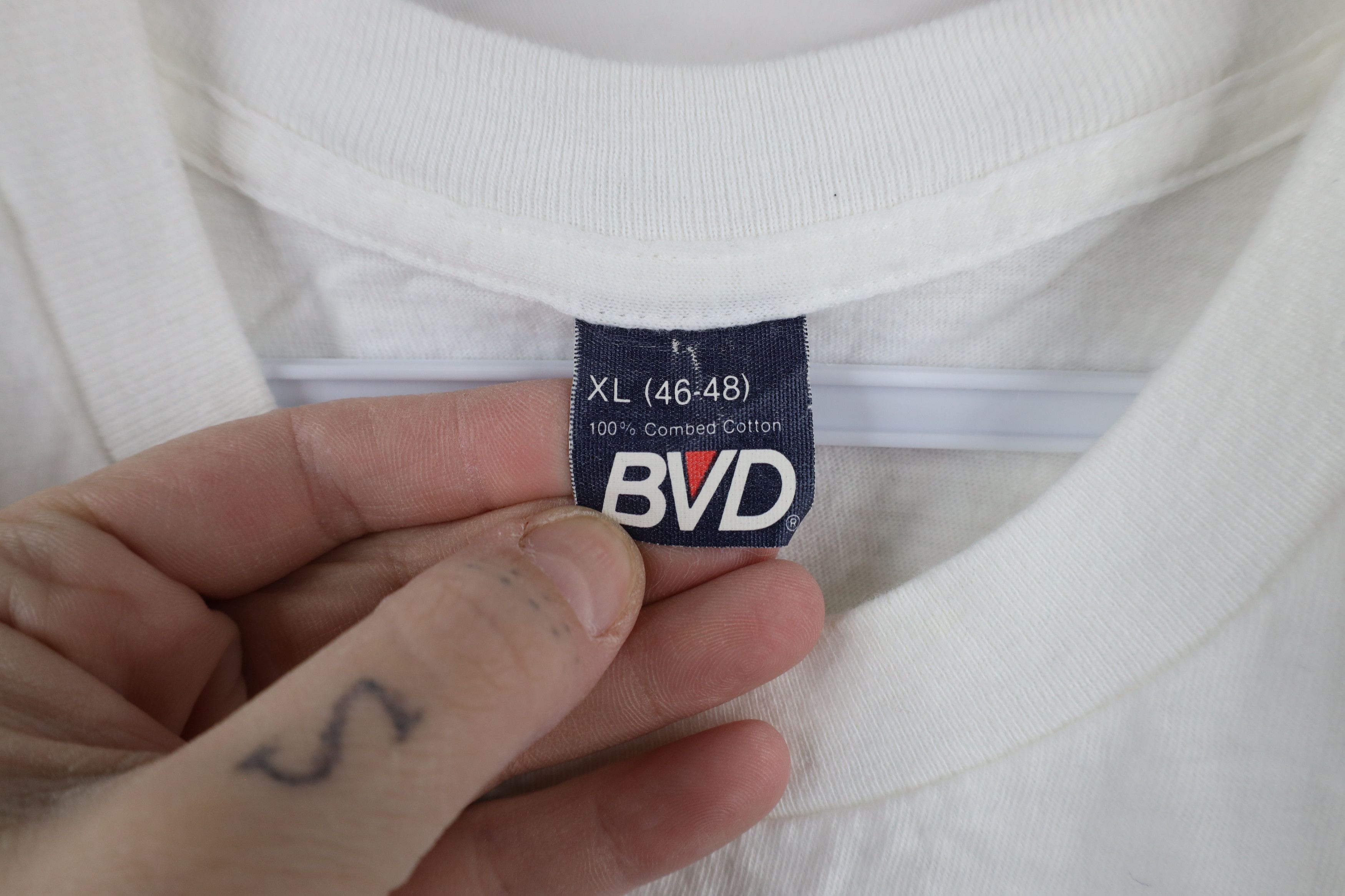 Vintage Vintage 90s Streetwear Cotton Short Sleeve T-Shirt White USA Size US XL / EU 56 / 4 - 4 Thumbnail