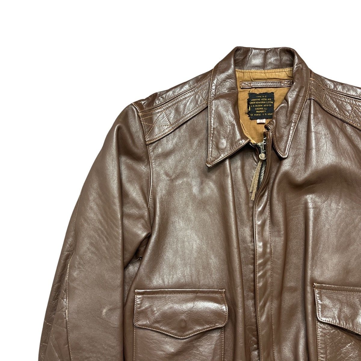 vintage A-2 brown leather bomber jacket Bombers