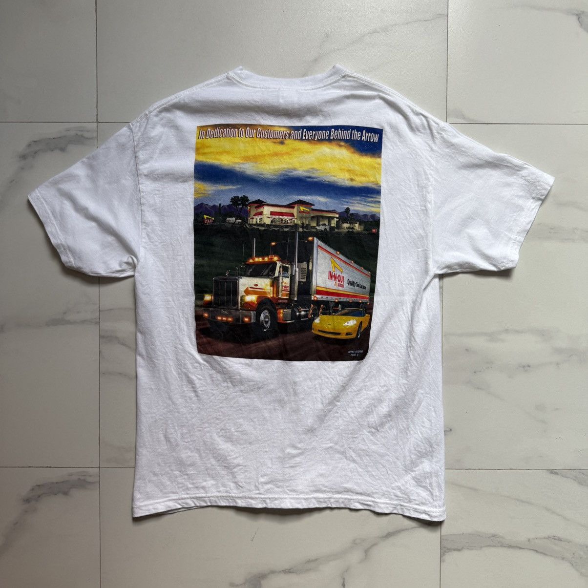 Hanes Vintage Y2K In-N-Out Arizona T-Shirt Size US L / EU 52-54 / 3 - 3 Thumbnail