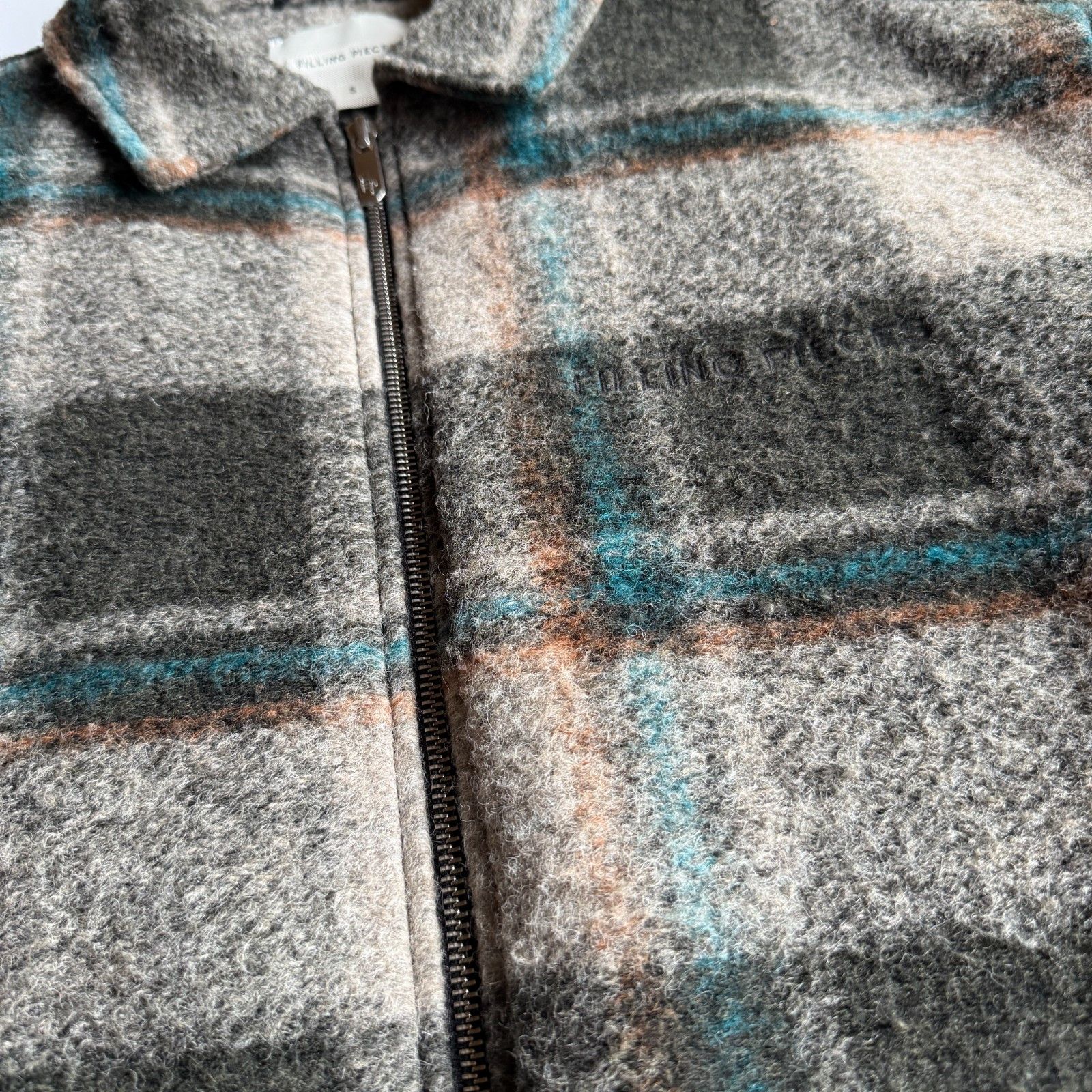 Filling Pieces Filling Pieces Wool Blend Gray Plaid Zip Jacket Size US S / EU 44-46 / 1 - 2 Thumbnail