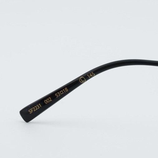 Salvatore Ferragamo Salvatore Ferragamo SF2231 002 Eyeglasses Black 53mm Square Size ONE SIZE - 3 Thumbnail
