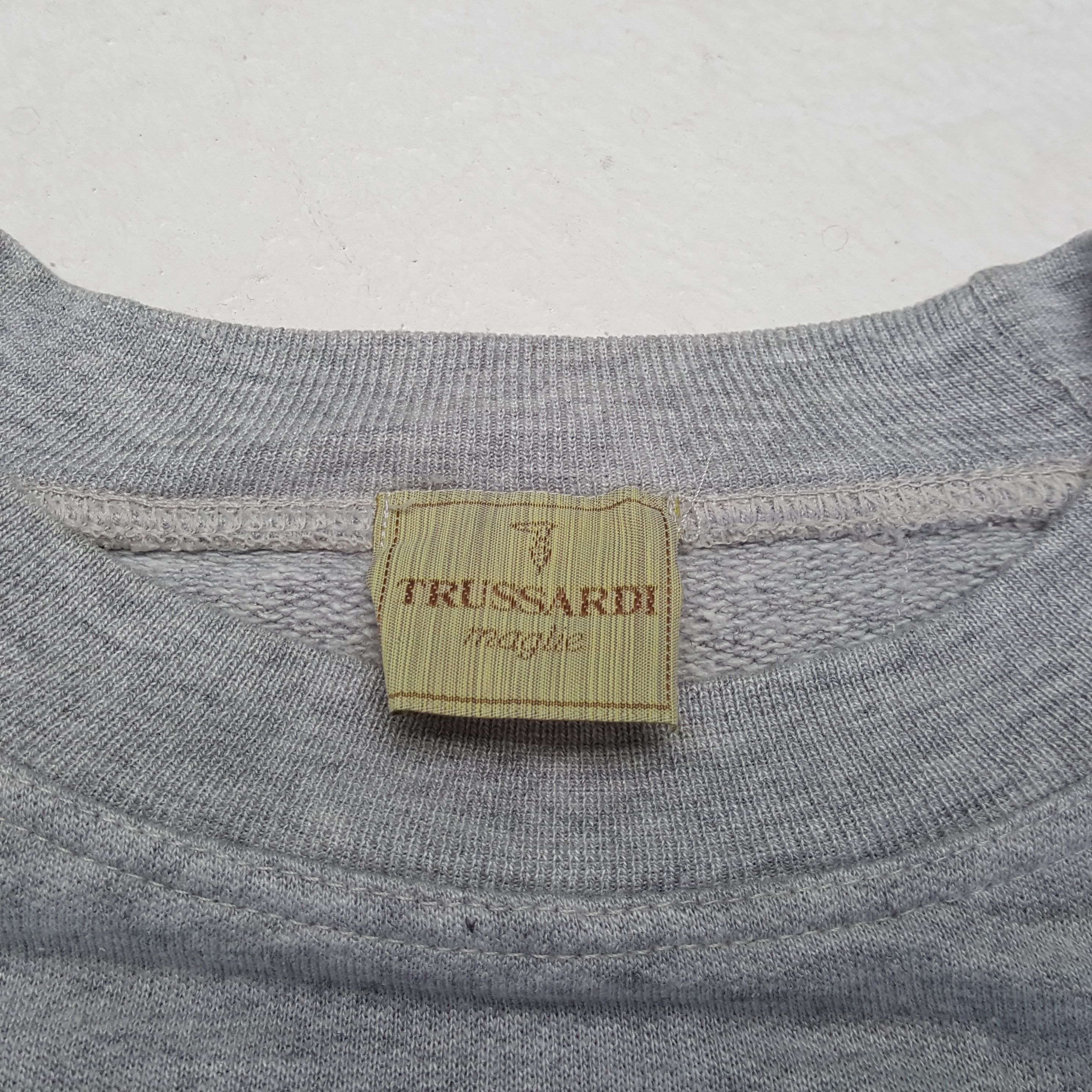 Trussardi × Vintage Vintage TRUSSARDI Italian Brand Big Logo Sweatshirt Size US L / EU 52-54 / 3 - 6 Thumbnail
