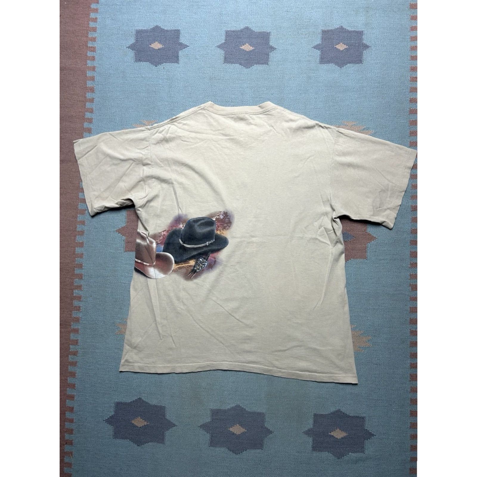 Vintage VINTAGE Kentucky Cowboy Hats Western Single Stitch T-Shirt Adult XL Beige Shirt Mens Size US XL / EU 56 / 4 - 7 Thumbnail