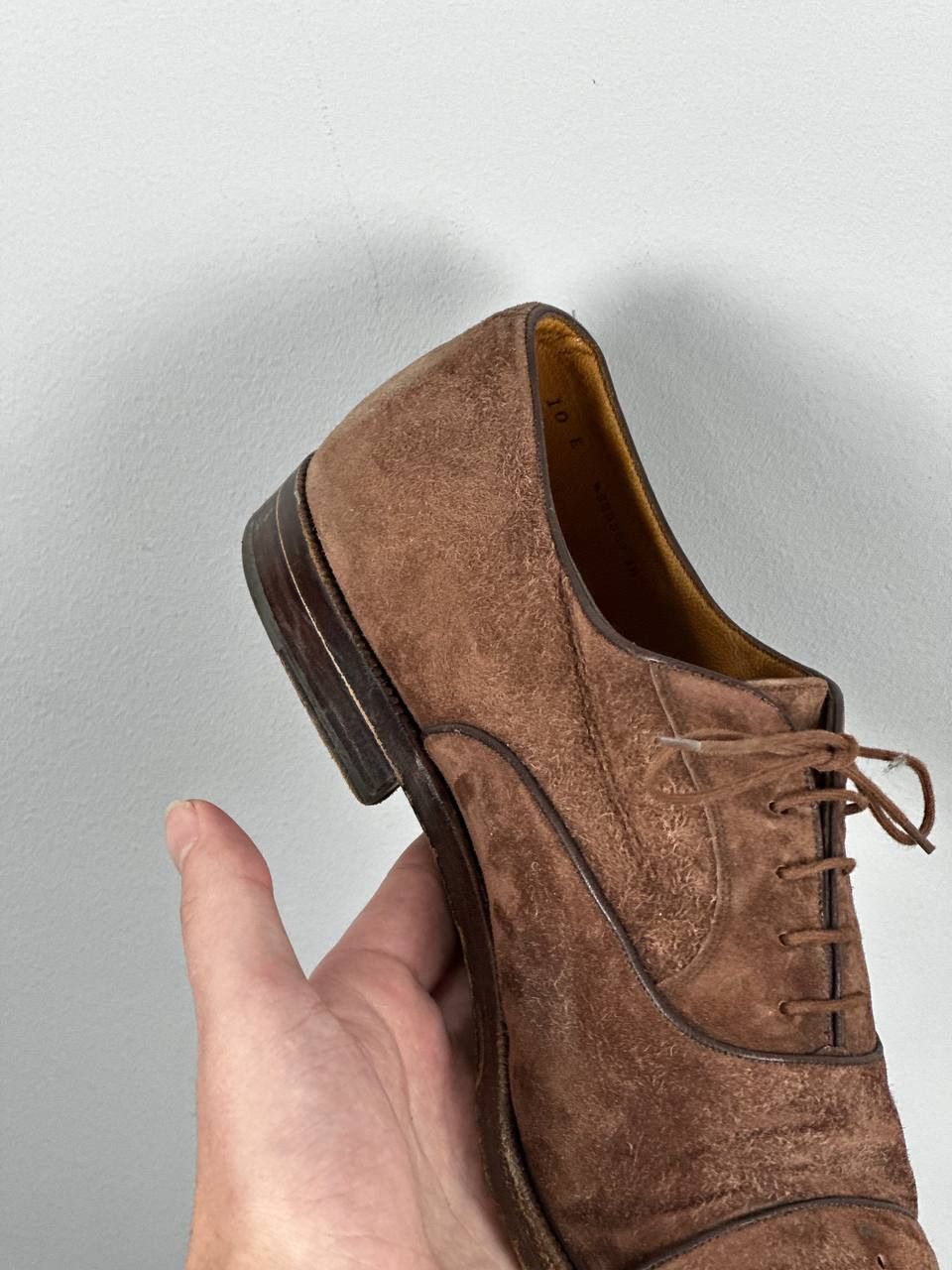 Bally Bally Prestige Vintage Brown Suede Oxford Shoes Size US 10 / EU 43 - 5 Thumbnail