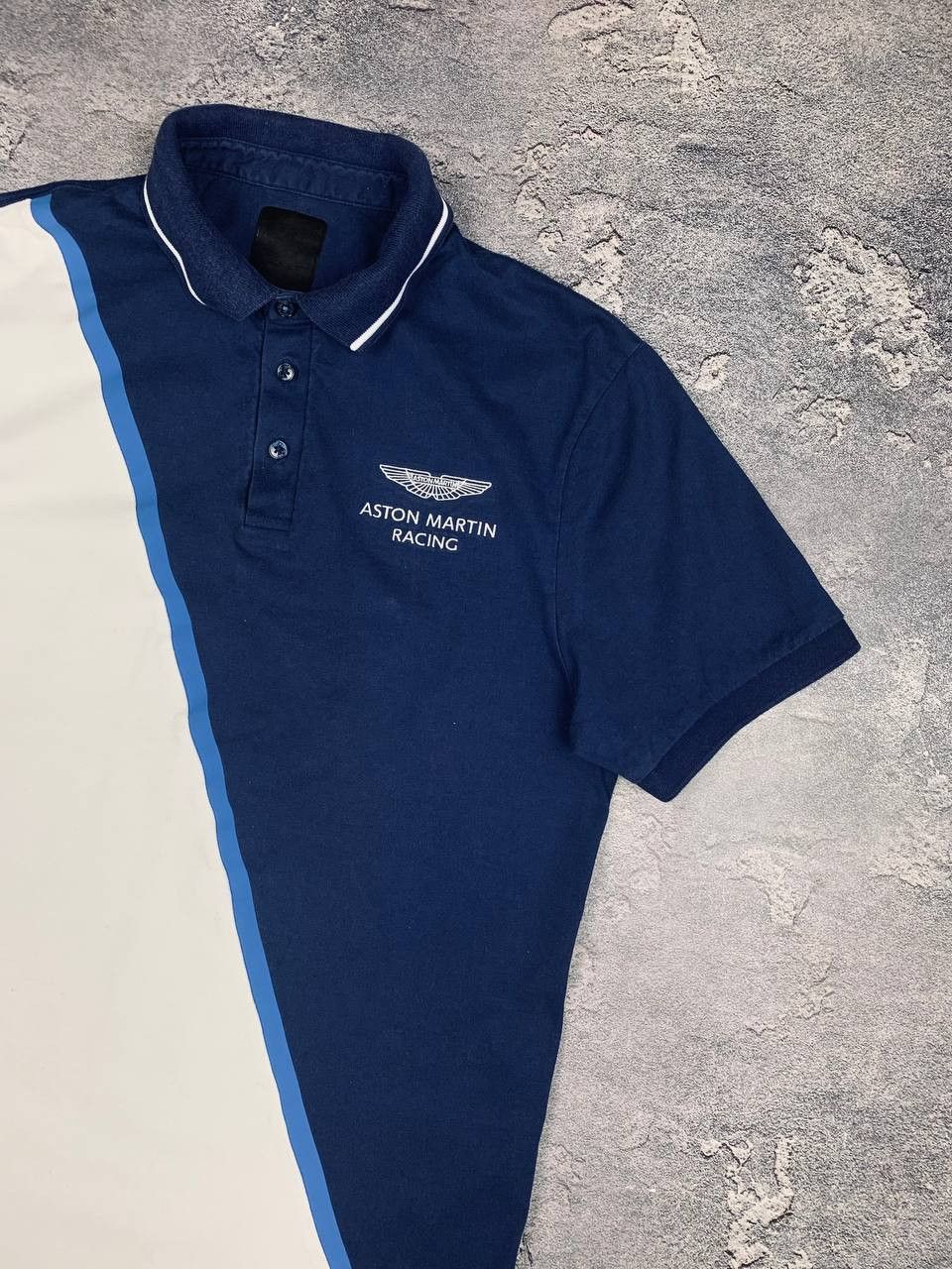 Hackett Hackett London Aston Martin Racing Polo Navy White AMR Size US L / EU 52-54 / 3 - 3 Thumbnail