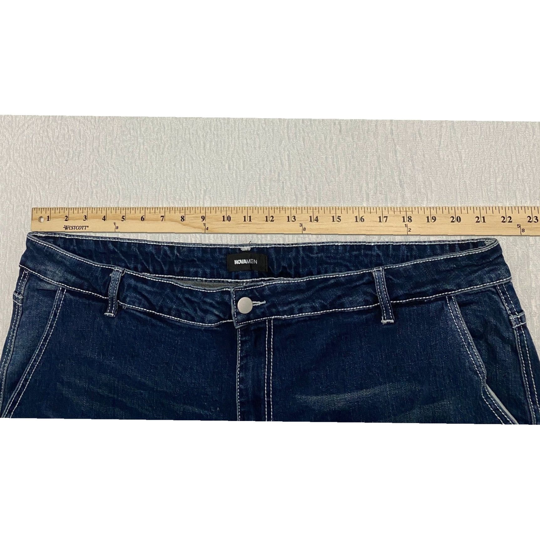 Vintage Novamen Carpenter Jeans Mens 40 Blue Denim Jeans Wide-Leg Relaxed Fit Utility Pockets Cargo Pocket Straight Leg Nascent? Size US 40 / EU 56 - 5 Thumbnail