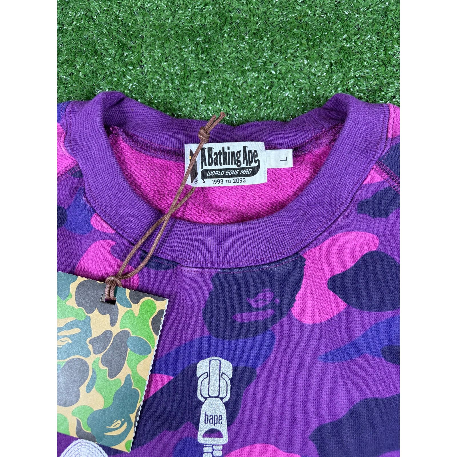 Bape BAPE Color Camo Embroidery Shark Purple Crewneck Large Size US L / EU 52-54 / 3 - 4 Thumbnail