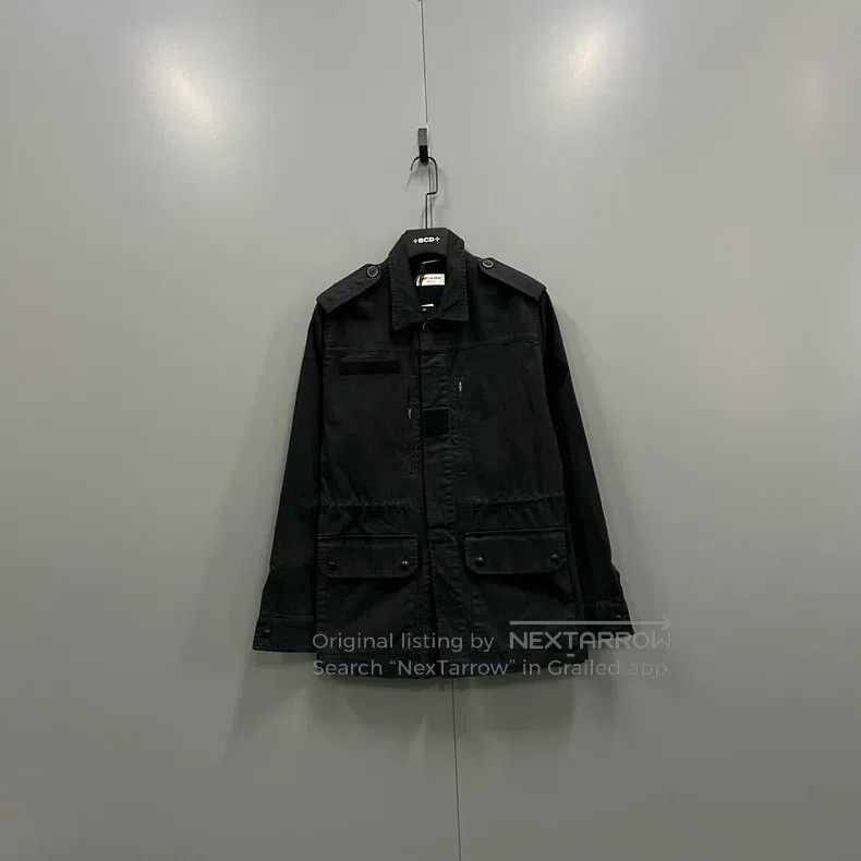 Saint Laurent Paris Saint Laurent Paris Black Zip-Up Lapel Parka Jacket Size US M / EU 48-50 / 2 - 1 Thumbnail