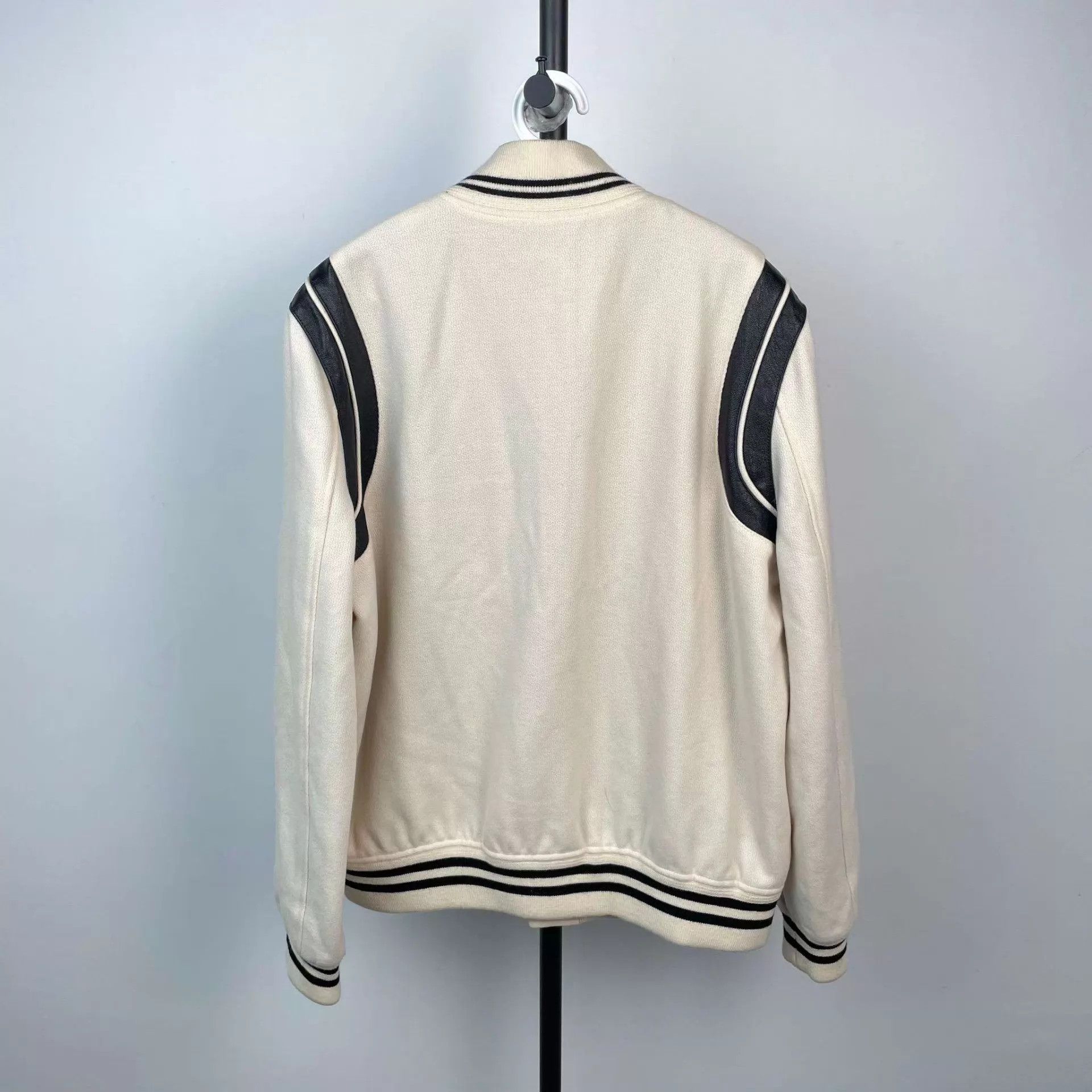 Yves Saint Laurent YSL Cotton White Baseball Jacket 54 Size US L / EU 52-54 / 3 - 2 Thumbnail