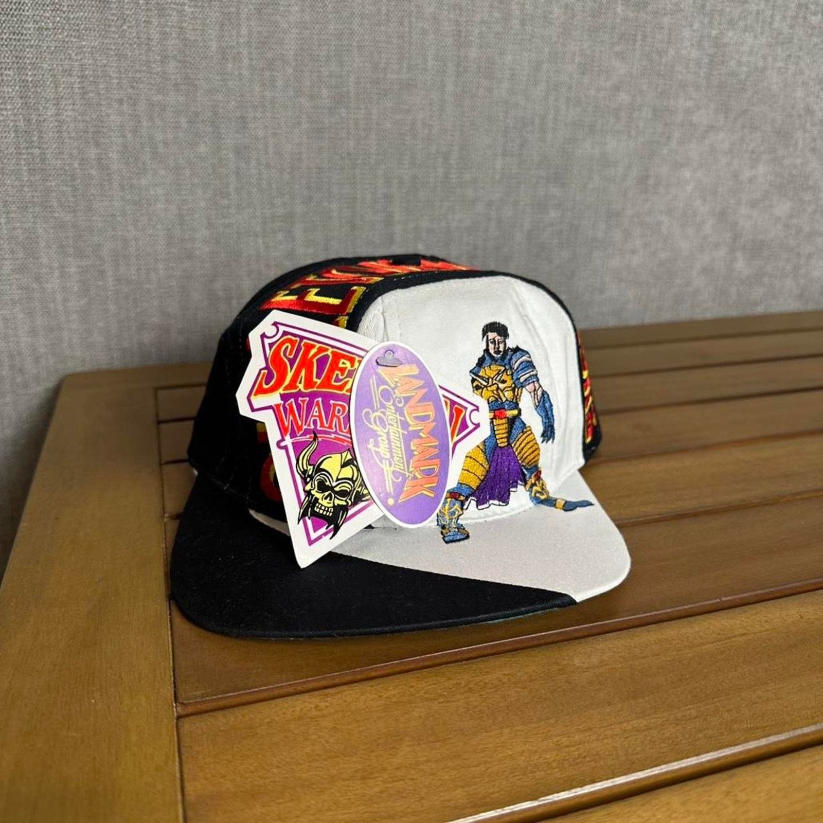 Vintage Vintage 90s Skeleton Warriors AOP snapback hat Size ONE SIZE - 1 Thumbnail