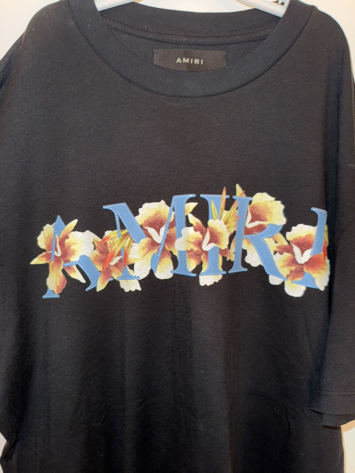 Amiri Amiri Floral Flowers Logo *Black&Blue* Size US M / EU 48-50 / 2 - 2 Thumbnail