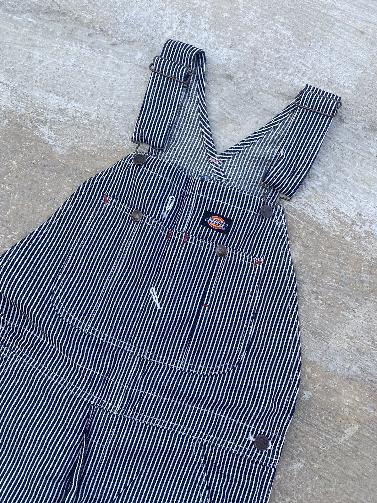 Japanese Brand 🔥 Rare 🔥 Vintage Y2K Dickies Hickory Stripe Overalls Size US 30 / EU 46 - 2 Thumbnail