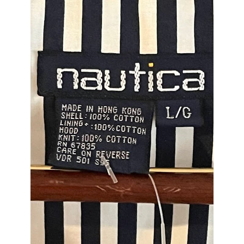 Nautica × Vintage VTG NWT Nautica Jacket Mens Tan Full Zip Lining Hidden Hood Size US L / EU 52-54 / 3 - 5 Thumbnail