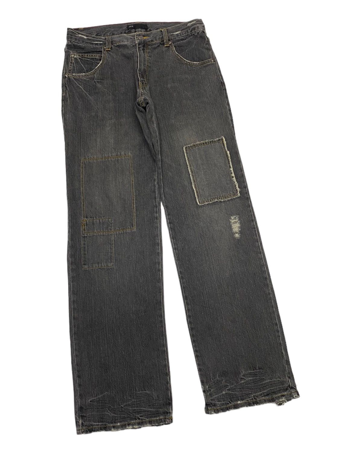 Beauty Beast × Hysteric Glamour BAGGY JEANS MFE PATCHWORK DISTRESSED DENIM JEANS Size US 32 / EU 48 - 5 Thumbnail
