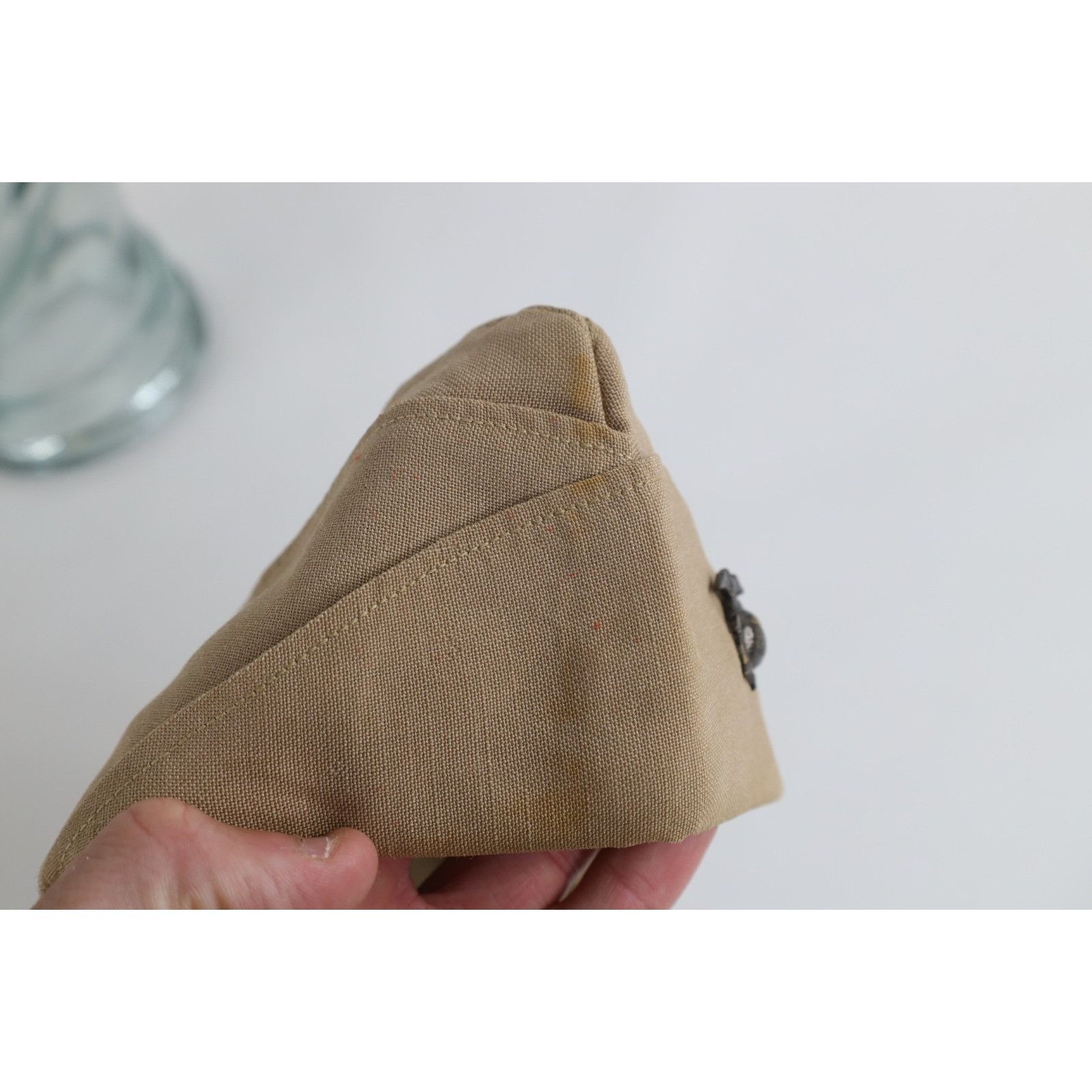 Vintage Vintage 40s World War II United States Marines Garrison Cap Size ONE SIZE - 5 Thumbnail