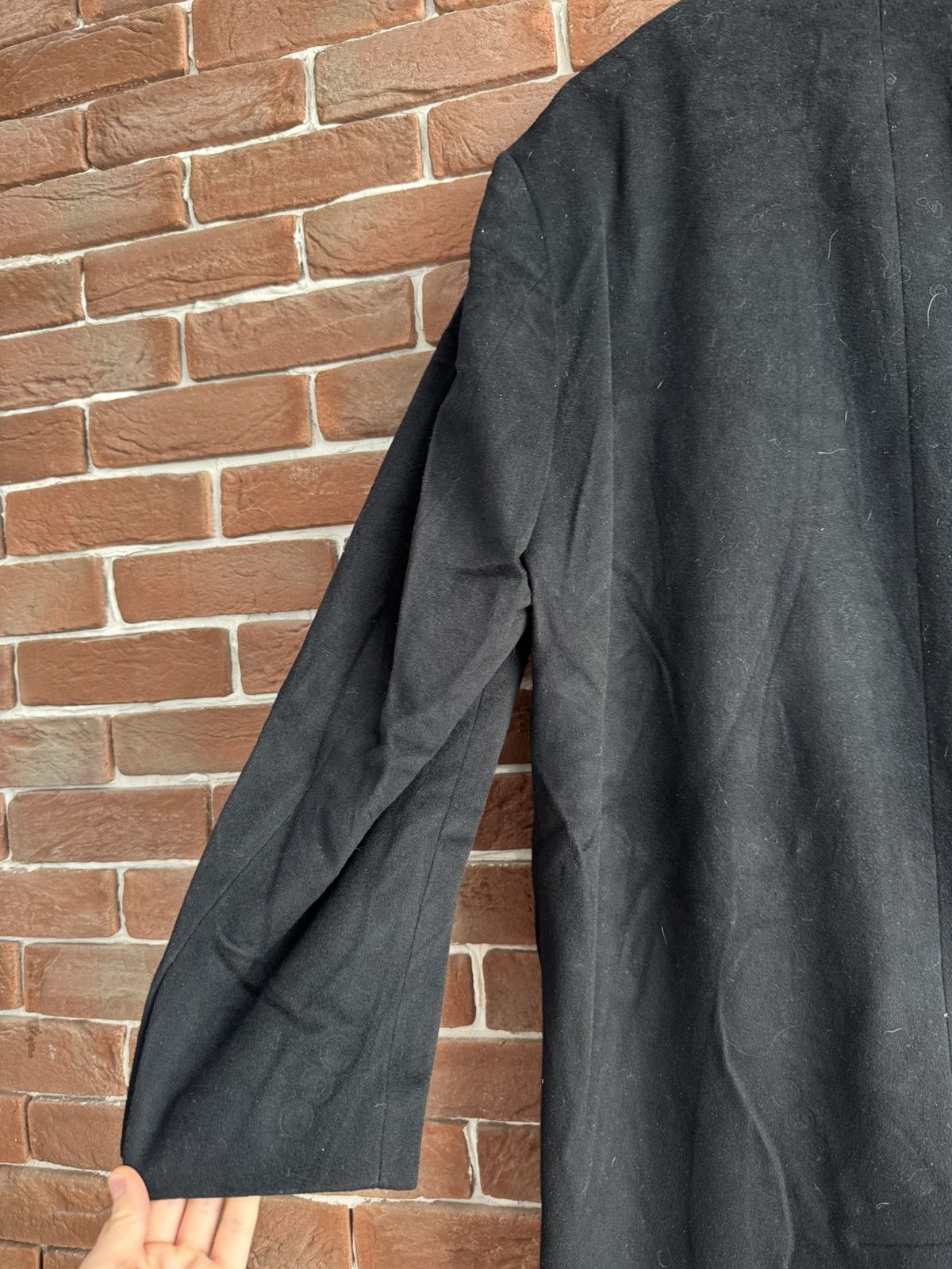 Hugo Boss Vintage HUGO BOSS Wool Over Coat Loro Piana Fabric L Black Size US L / EU 52-54 / 3 - 15 Thumbnail