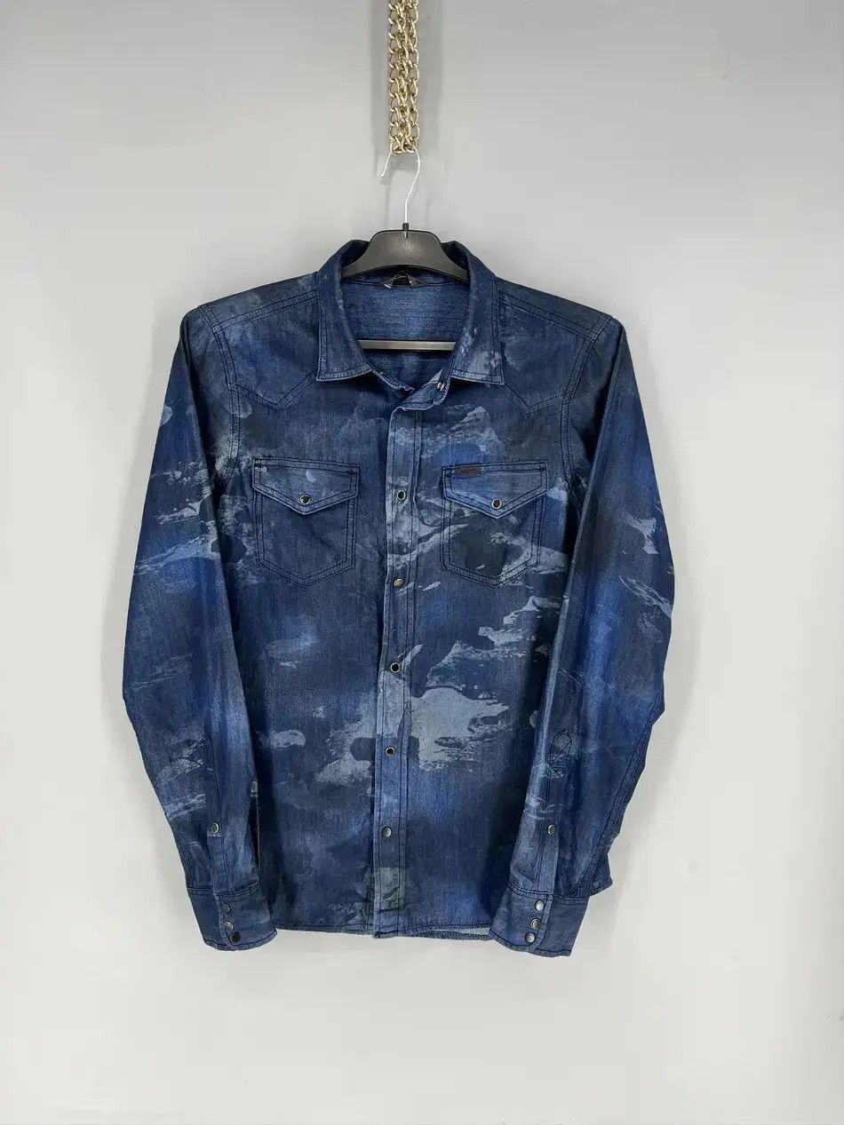 Diesel Diesel Industry Pearl Snap Denim Long Sleeve Shirt Size M Size US M / EU 48-50 / 2 - 1 Thumbnail