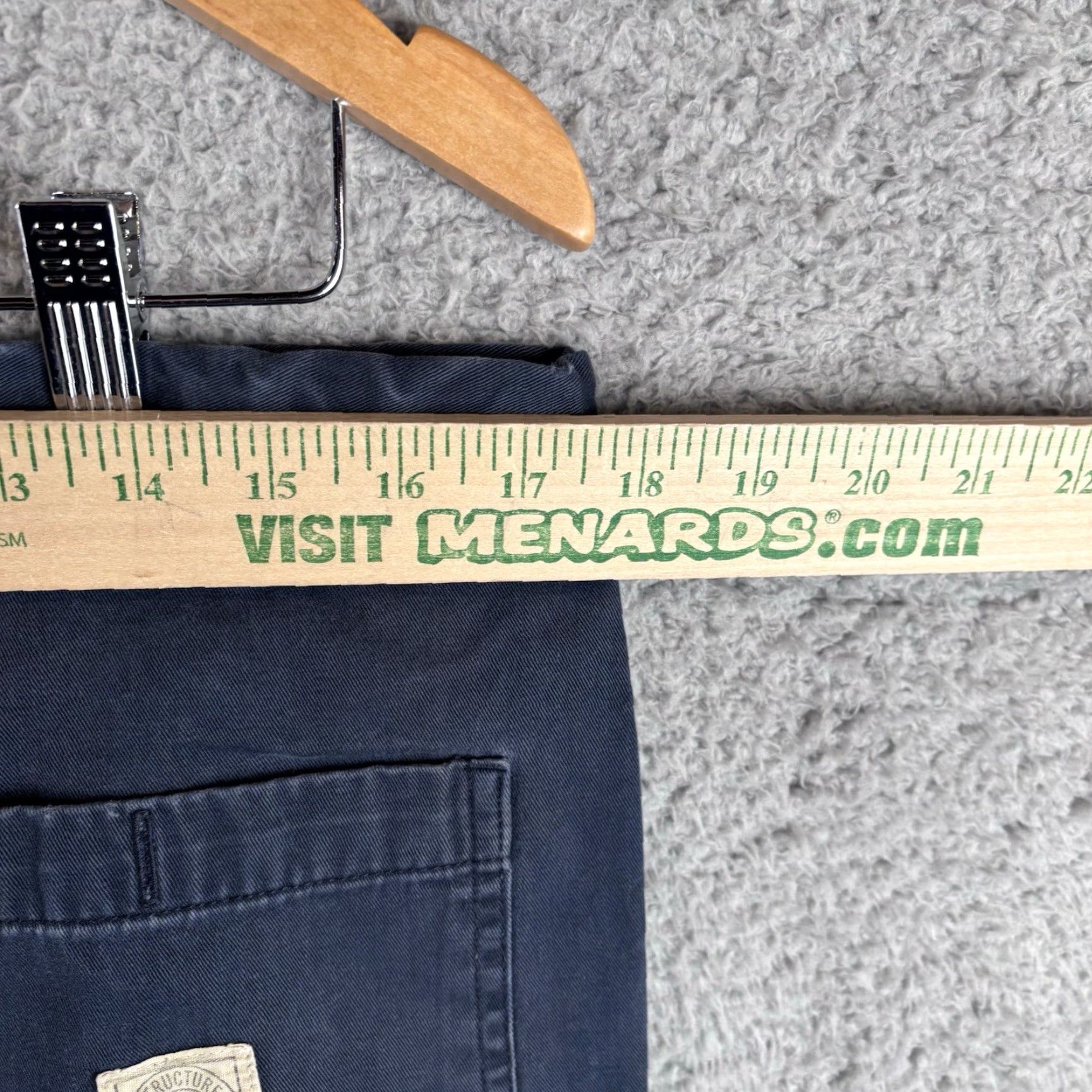 Vintage VINTAGE Structure Pants Mens L Blue Drawstring Baggy Cargo Pockets Skater Y2K Size US 31 - 6 Thumbnail