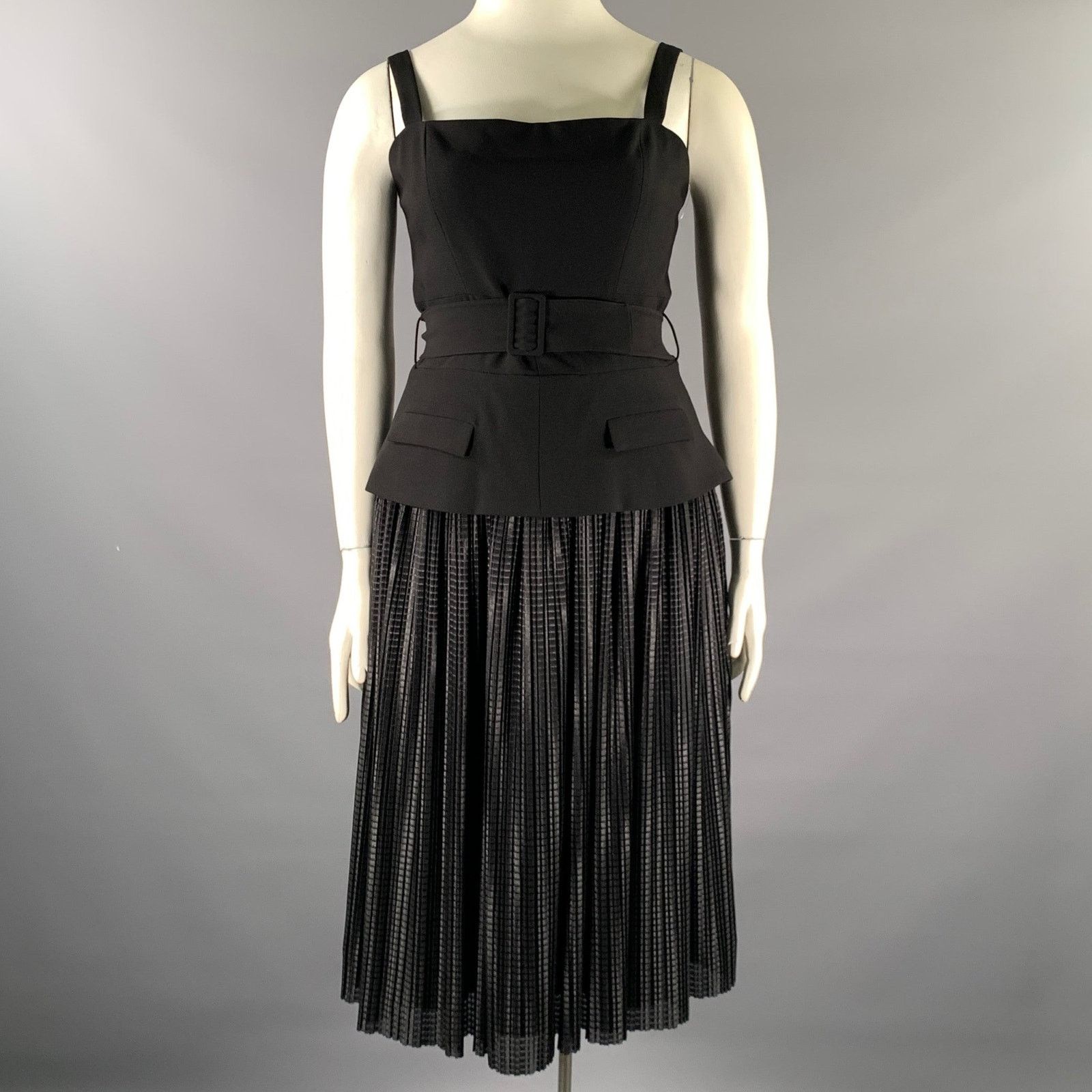Black Halo BLACK HALO Size 8 Black Geometric Skirt Cocktail Dress Size M / US 6-8 / IT 42-44 - 1 Thumbnail