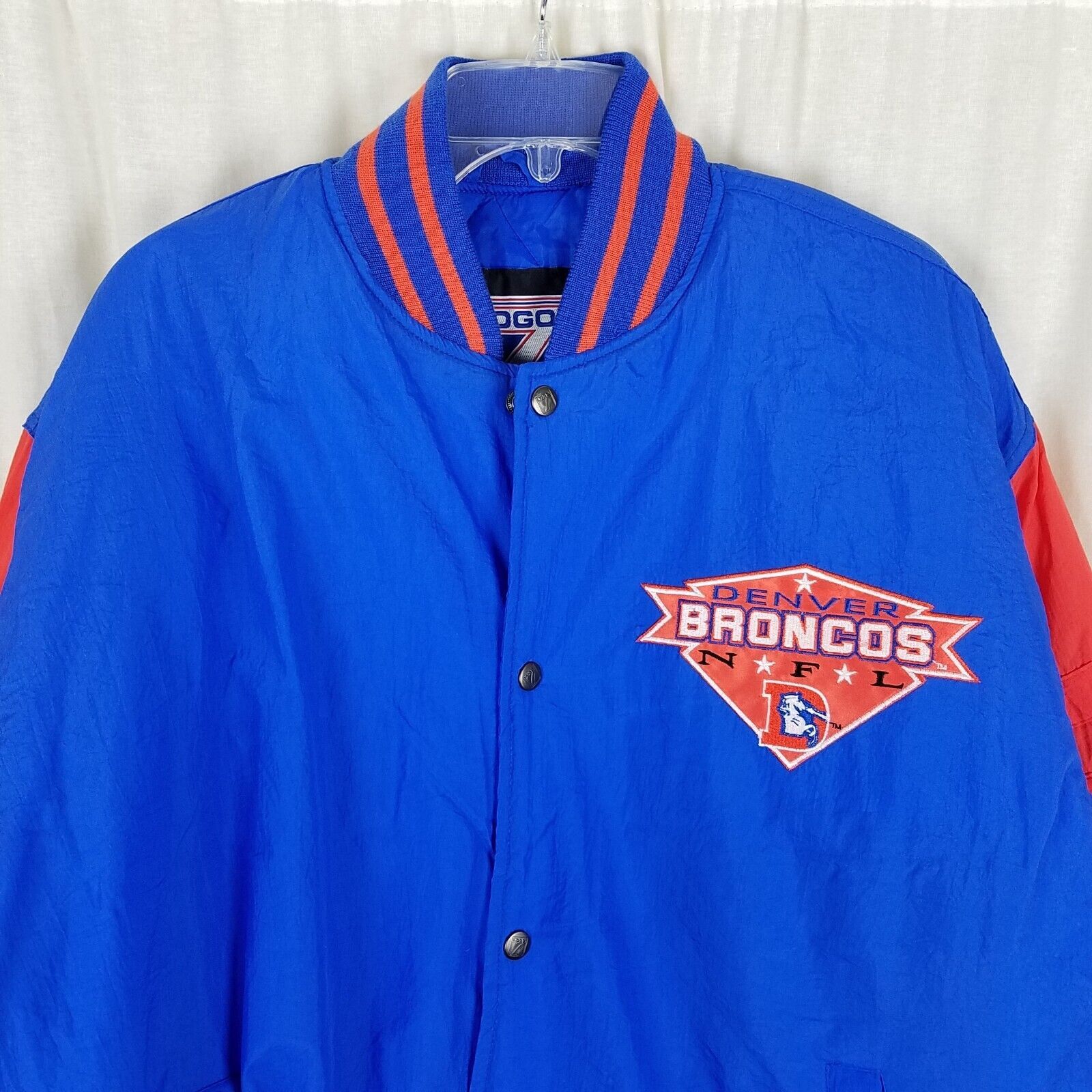 Logo 7 Vtg Logo 7 Denver Broncos Puffer Bomber Jacket Patch L 80s Size US L / EU 52-54 / 3 - 3 Thumbnail
