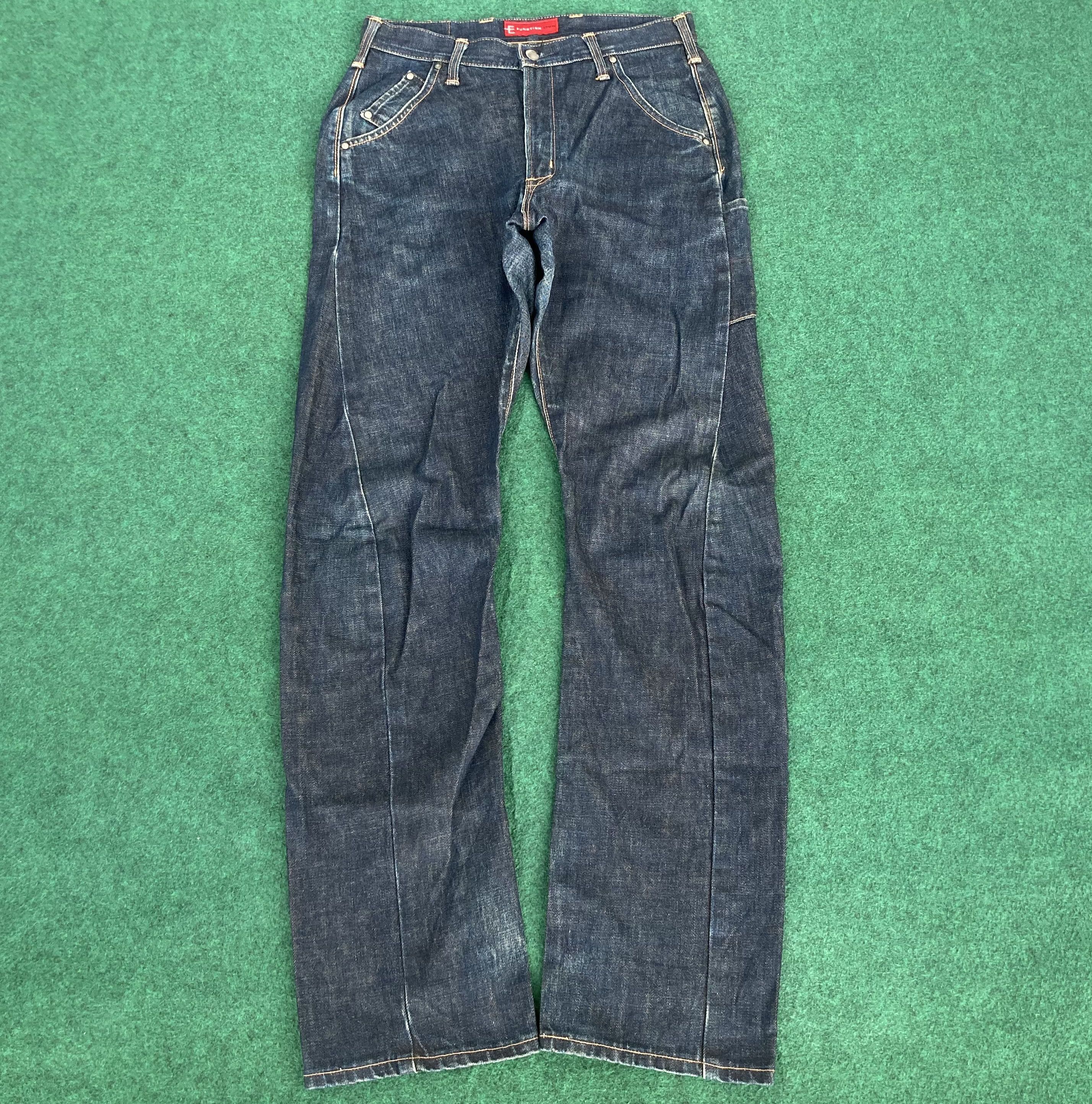 Edwin × Japanese Brand × Vintage 30x34 Vtg Edwin EFunction Denim Zipper Engineered Jeans Size US 30 / EU 46 - 1 Thumbnail
