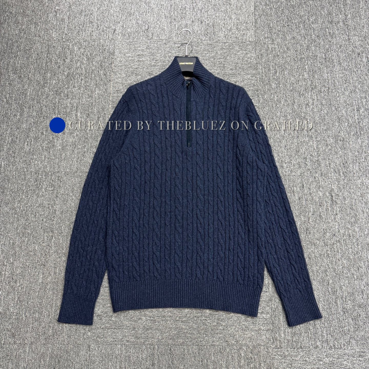 Loro Piana Loro Piana Navy Baby Cashmere quarter zip size 52 new