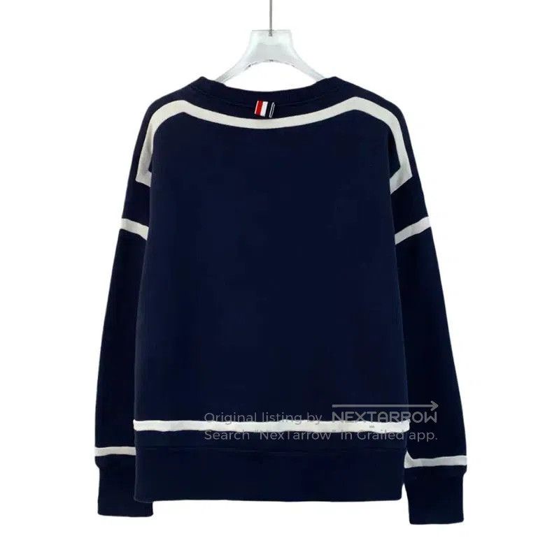 Thom Browne Thom Browne Navy Cotton Men's Sweatshirt . Size US S / EU 44-46 / 1 - 2 Thumbnail