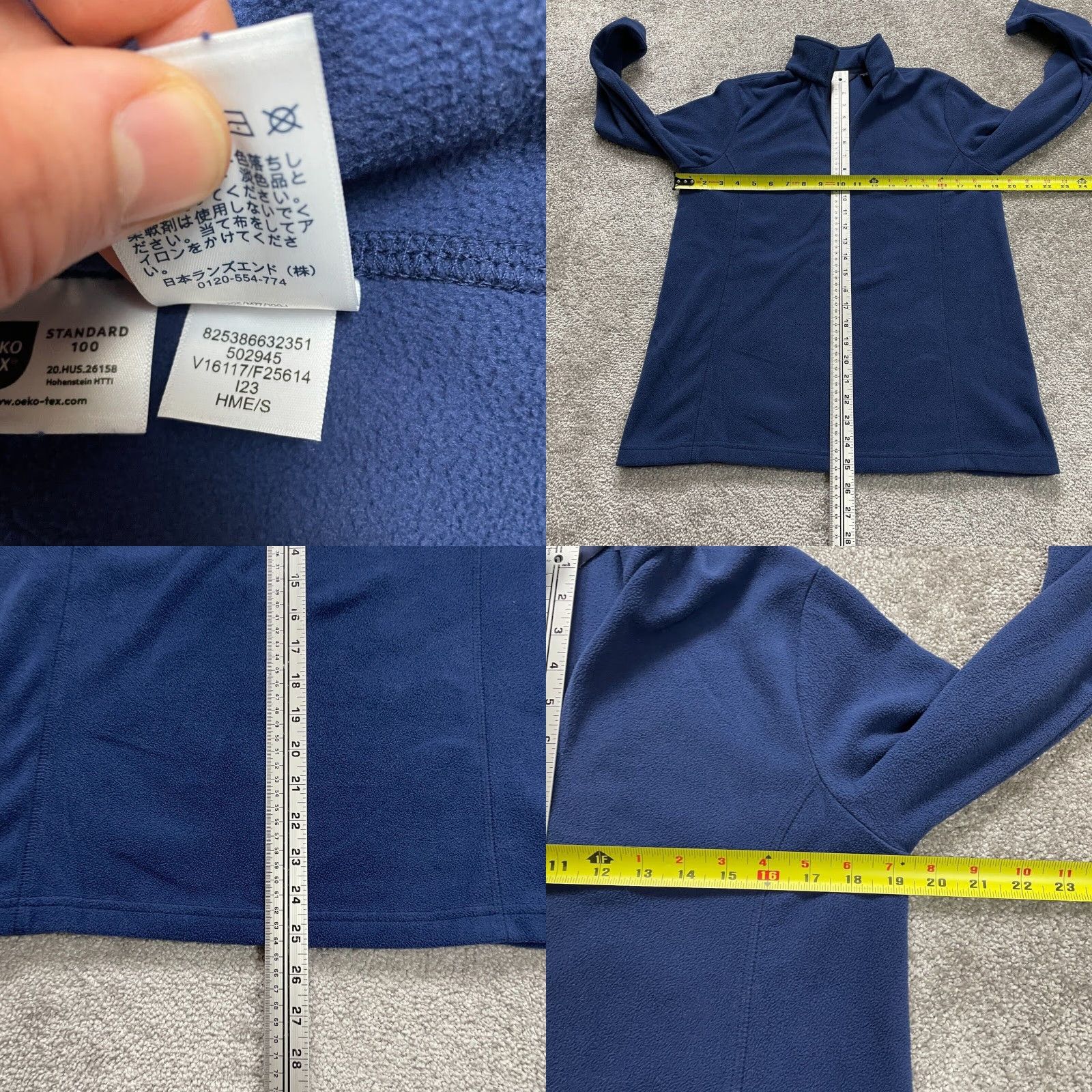 Lands' End Lands' End Oeko Tex Fleece Jacket Womens Small Blue 1/4 Zip High Neck Outdoor Jacket Size S / US 4 / IT 40 - 8 Thumbnail