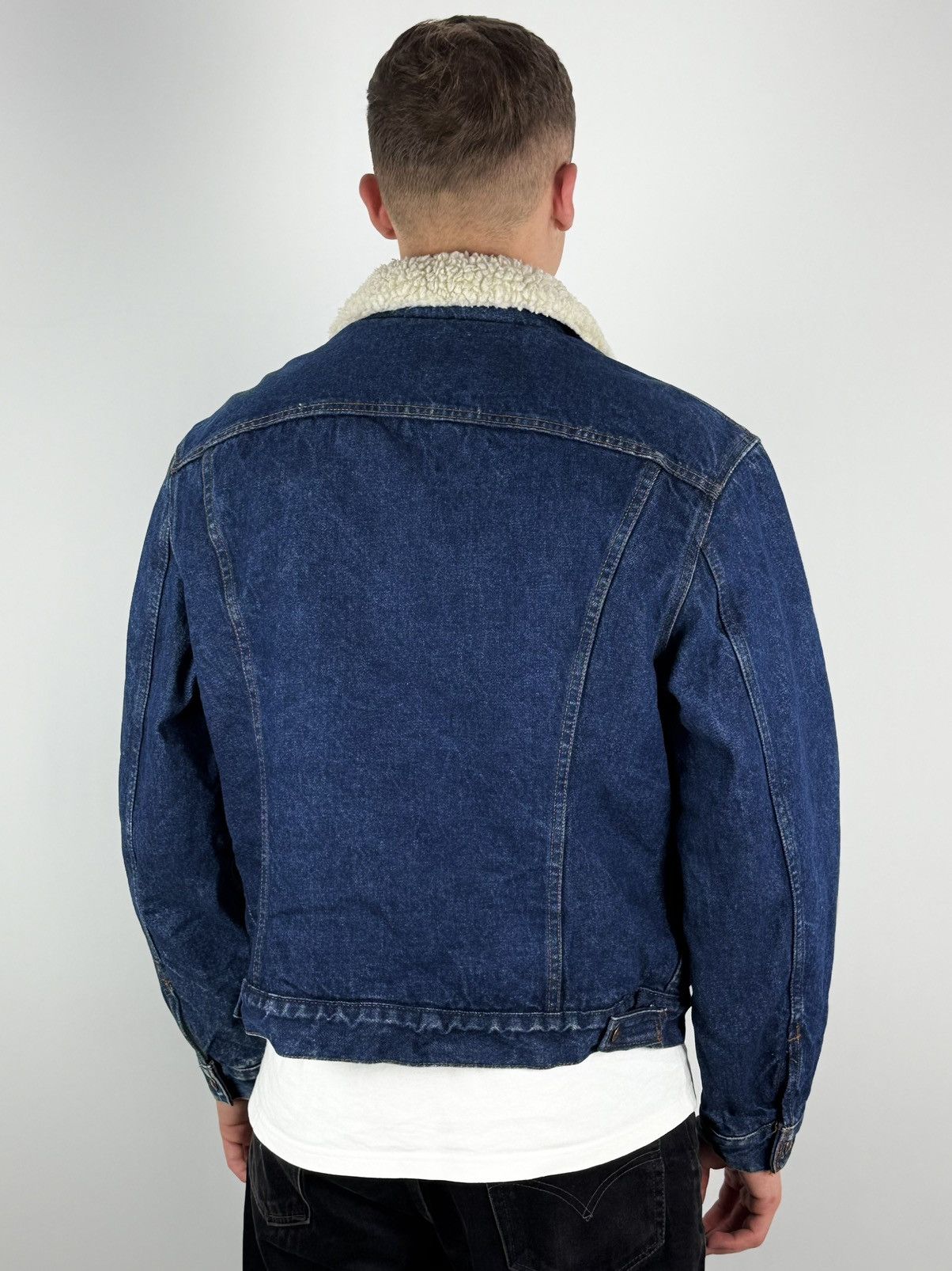 Levi's 1990’s Vintage Levi’s Sherpa Denim Jacket Made in USA Size US XL / EU 56 / 4 - 3 Thumbnail
