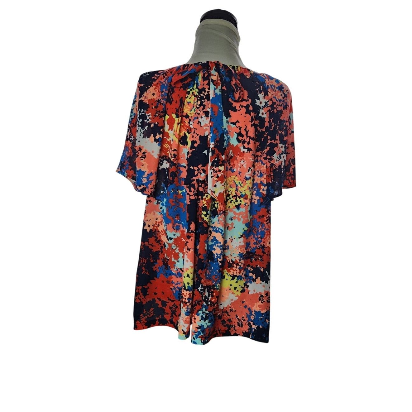 Liz Claiborne A.N.A A New Approach Plus Size 1X Blouse Multicolor Top Size XL / US 12-14 / IT 48-50 - 6 Thumbnail